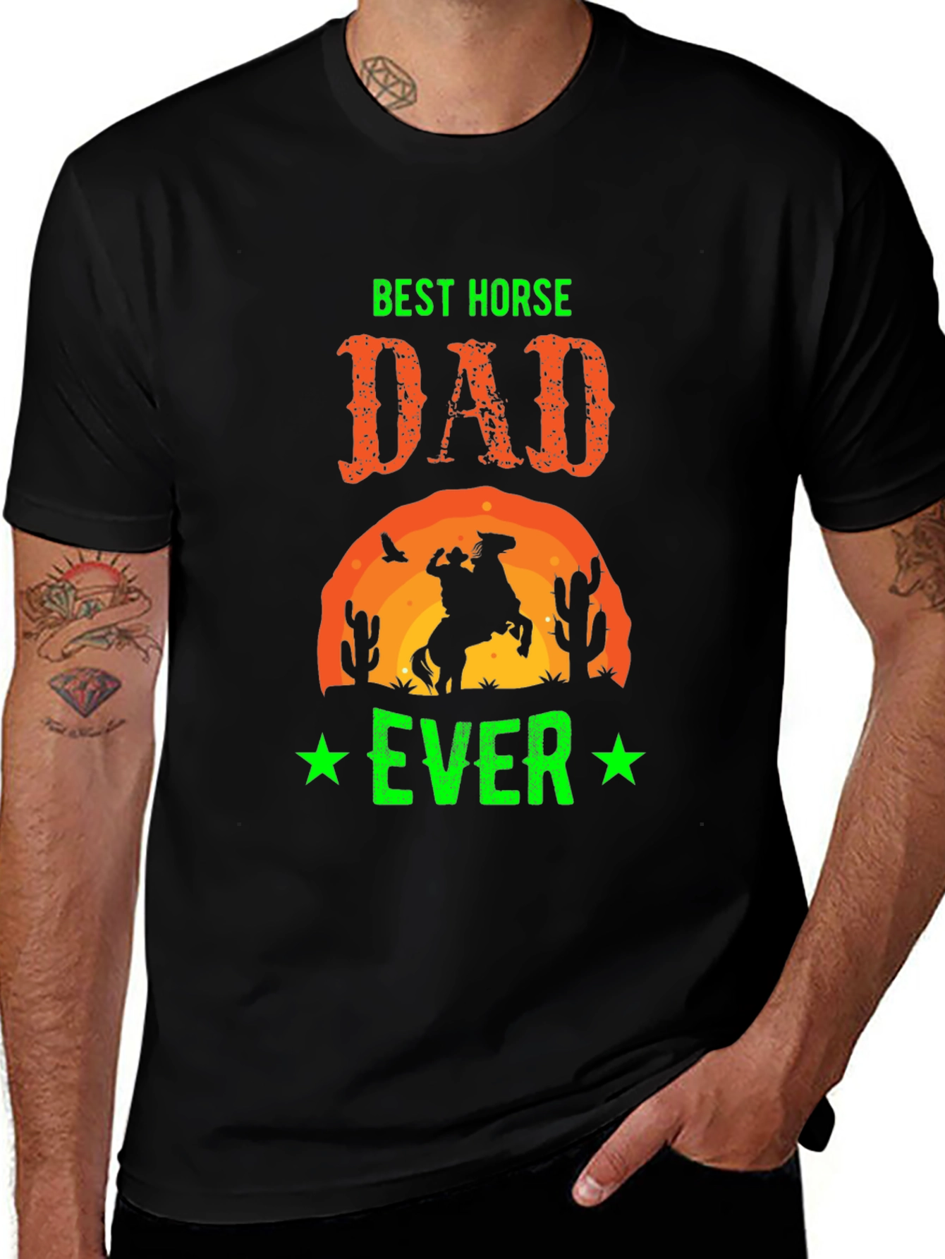 Variant 15 of Best Horse Dad Ever Graphic T-Shirt