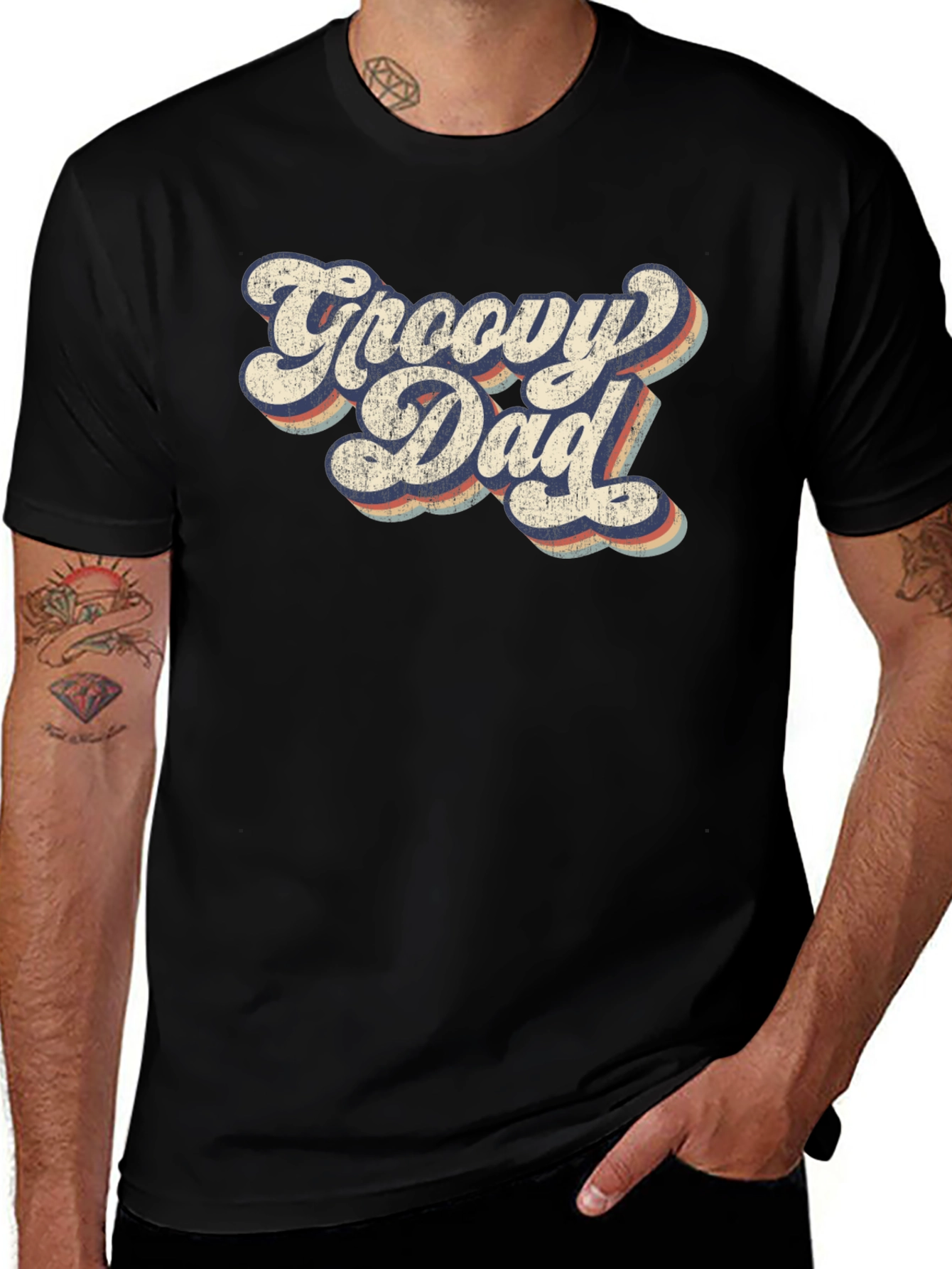 Variant 21 of Groovy Dad Retro Graphic T-Shirt