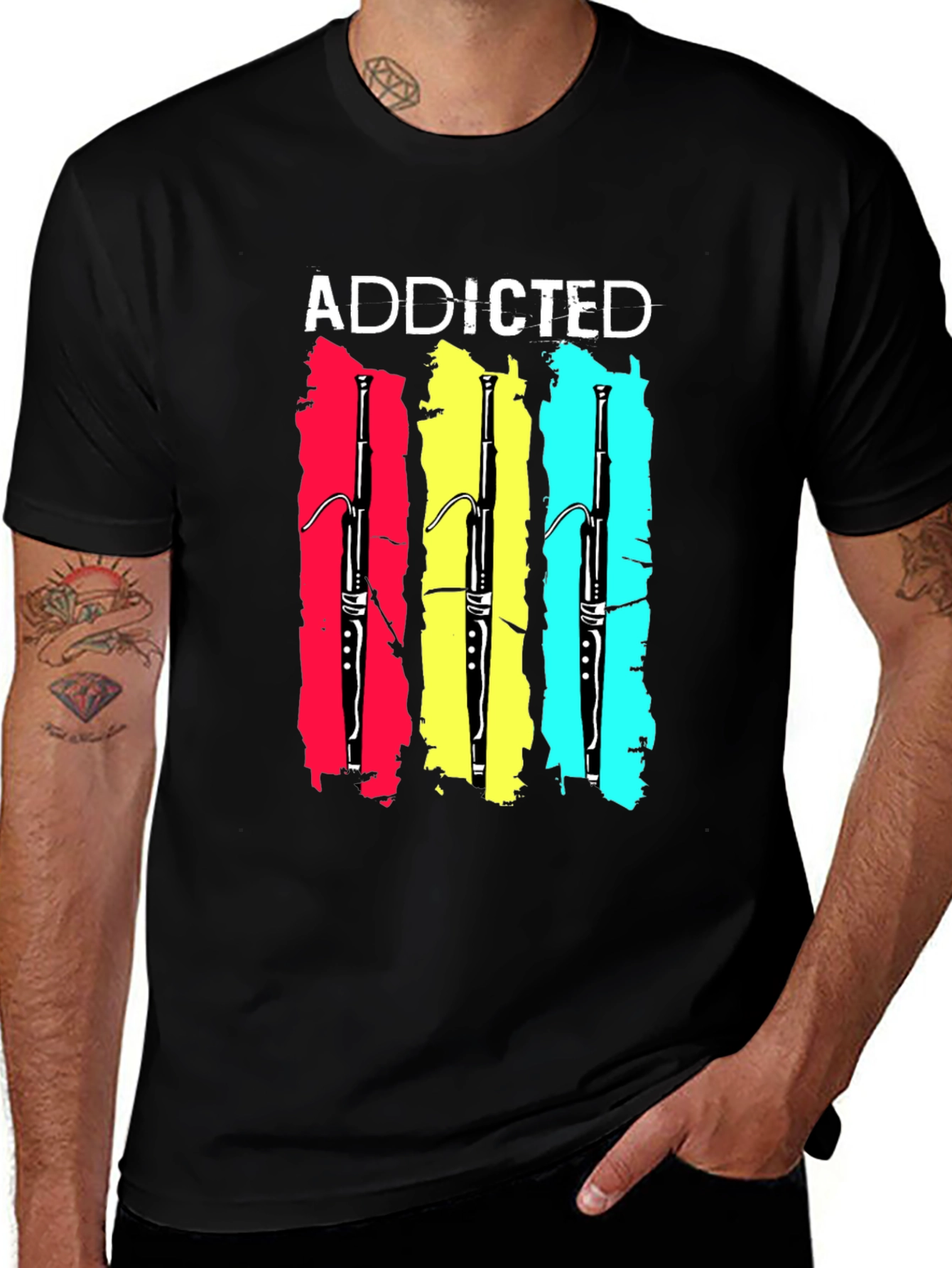 Variant 9 of Addicted Bassoon T-Shirt - Music Lover Tee