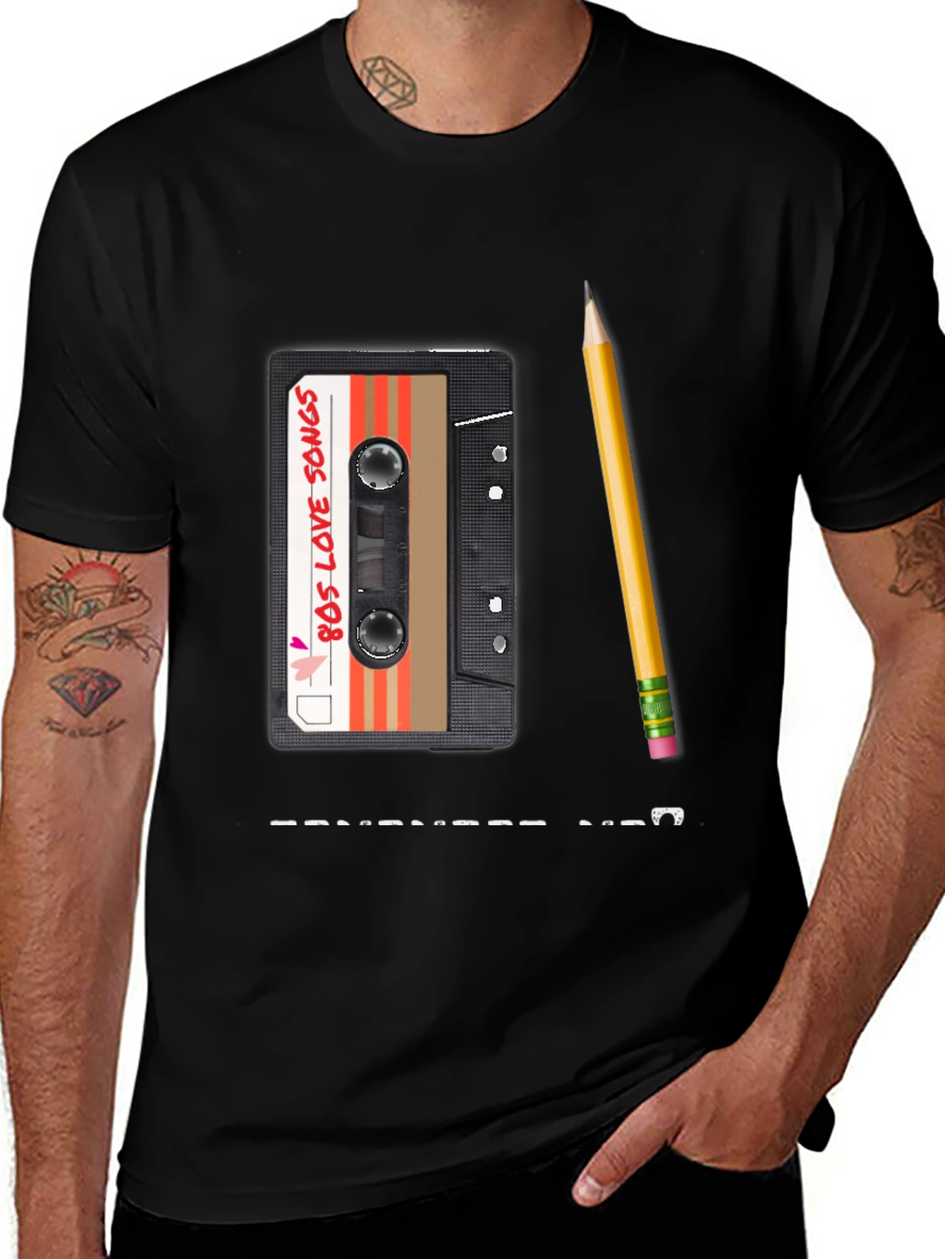 Variant 4 of Retro Mixtape 80s Love Songs Graphic Tee