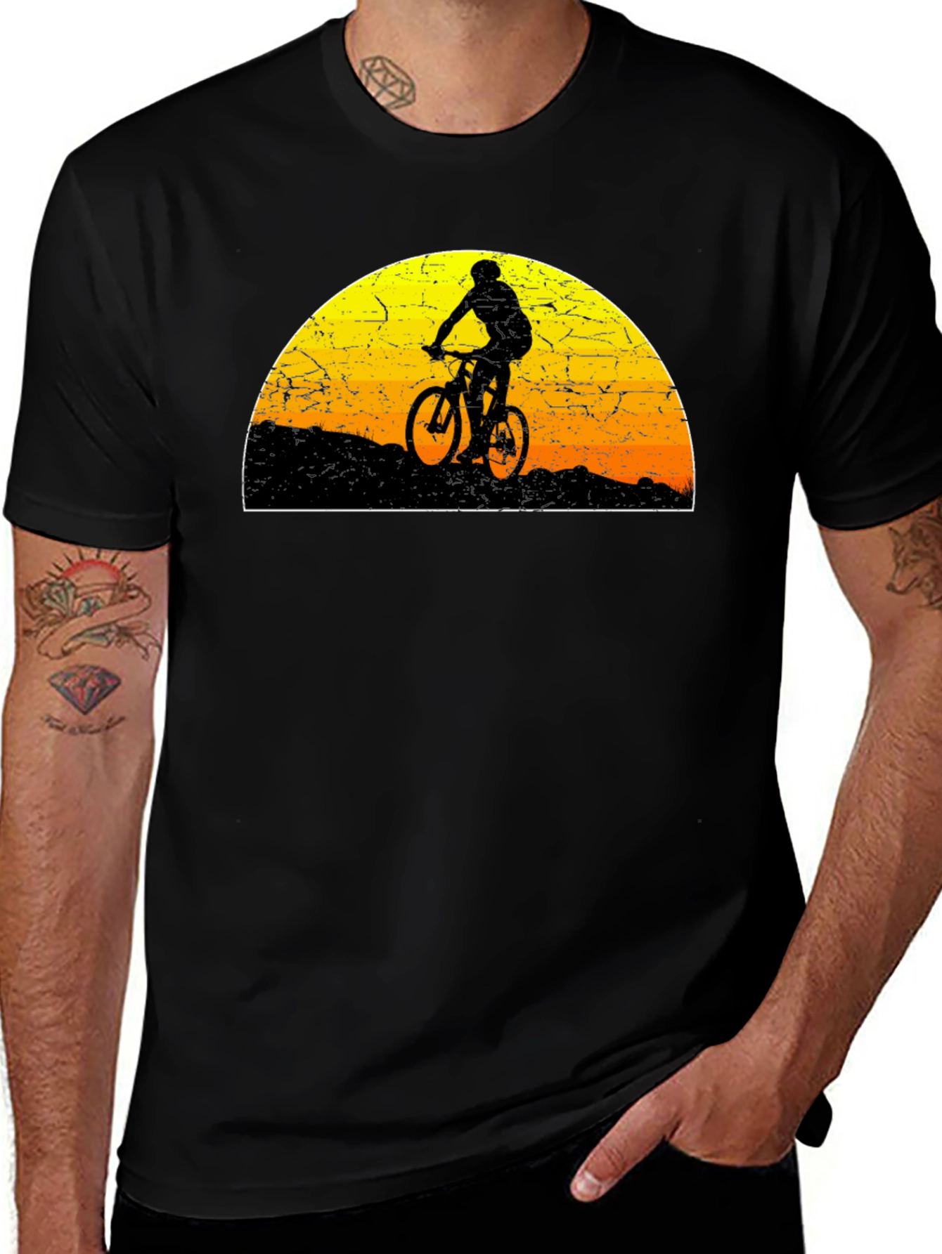 Variant 29 of Mountain Biker Sunset Graphic T-Shirt