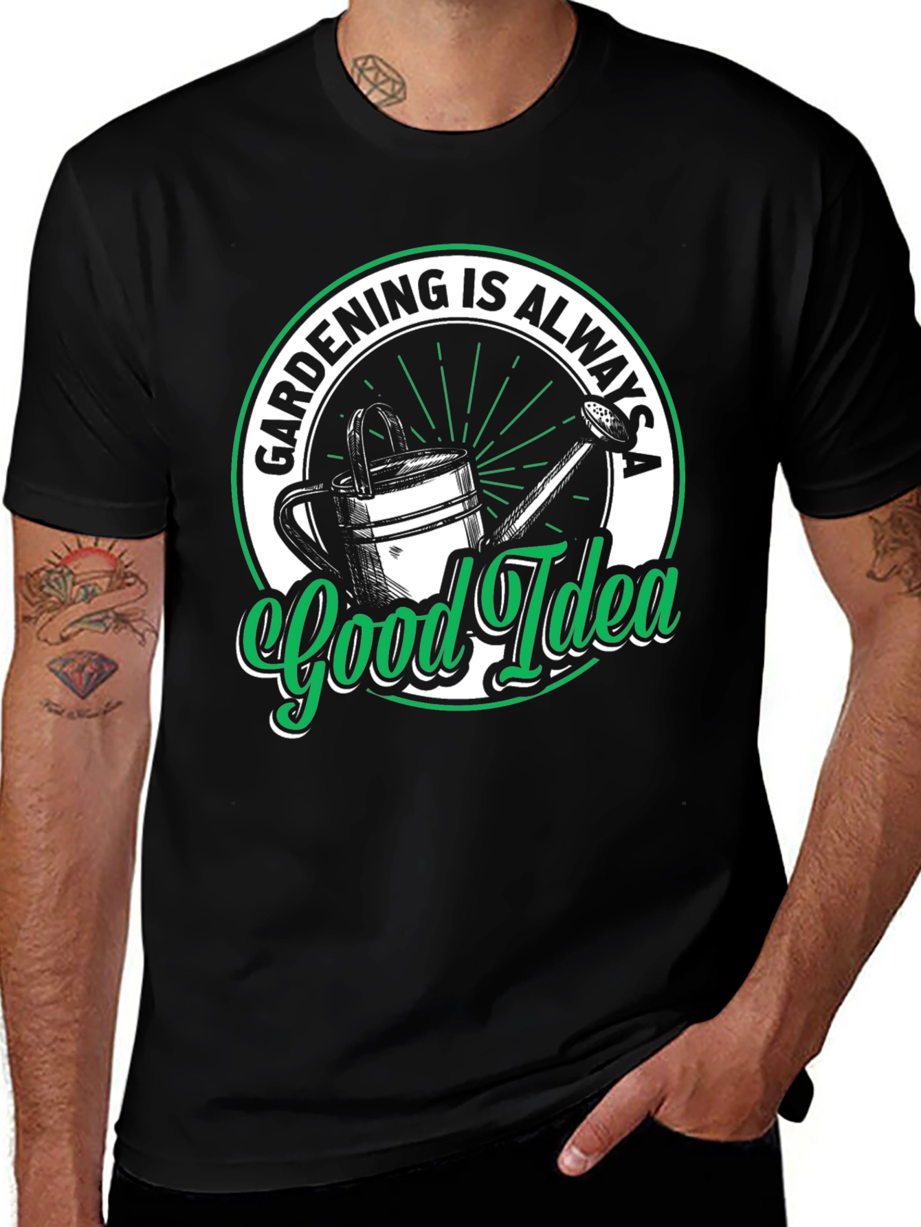 Black Gardening is Always a Good Idea T-Shirt main image
