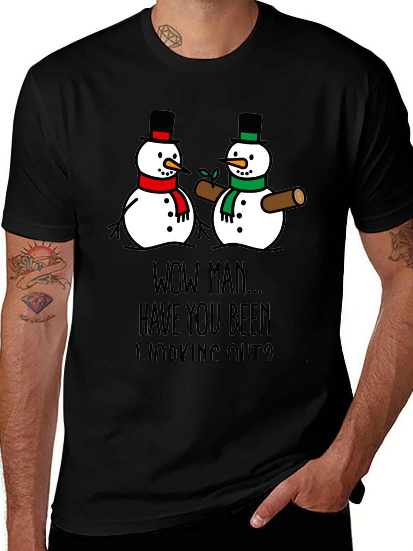 Variant 29 of Funny Snowman Workout T-Shirt