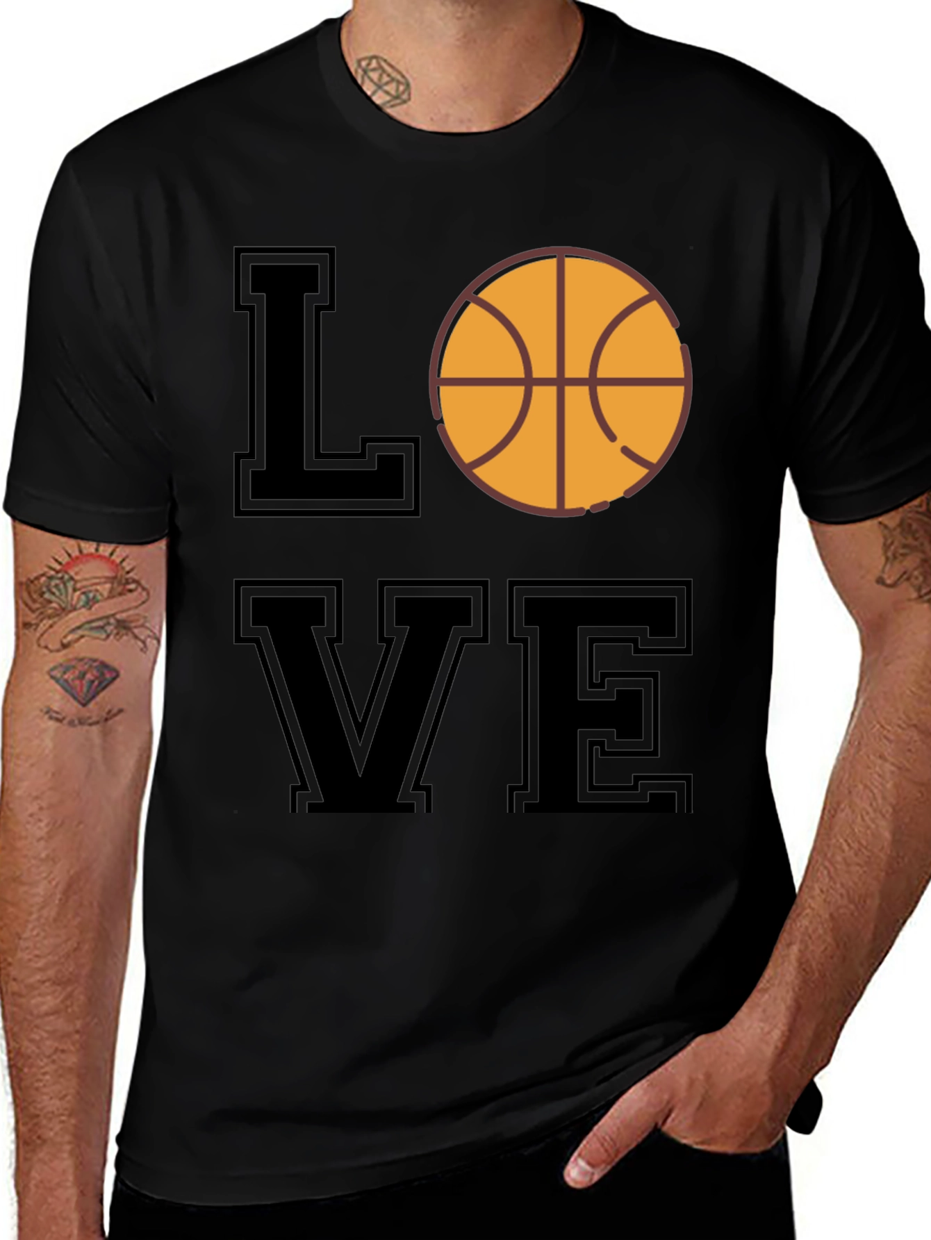 Variant 10 of Love Basketball T-Shirt - Sporty Graphic Tee