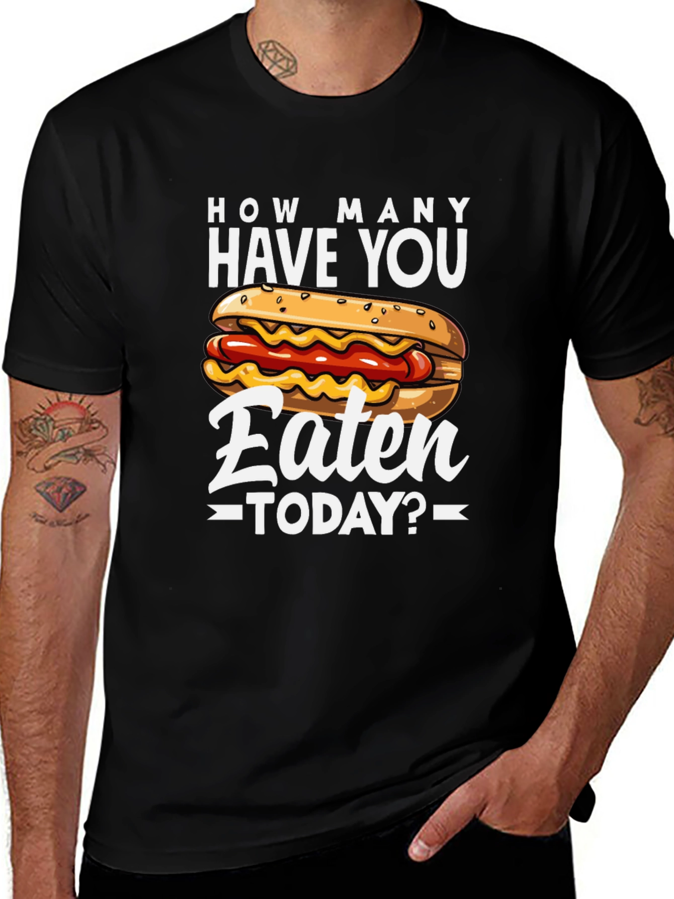 Variant 2 of Hot Dog Graphic T-Shirt - Funny Foodie Tee