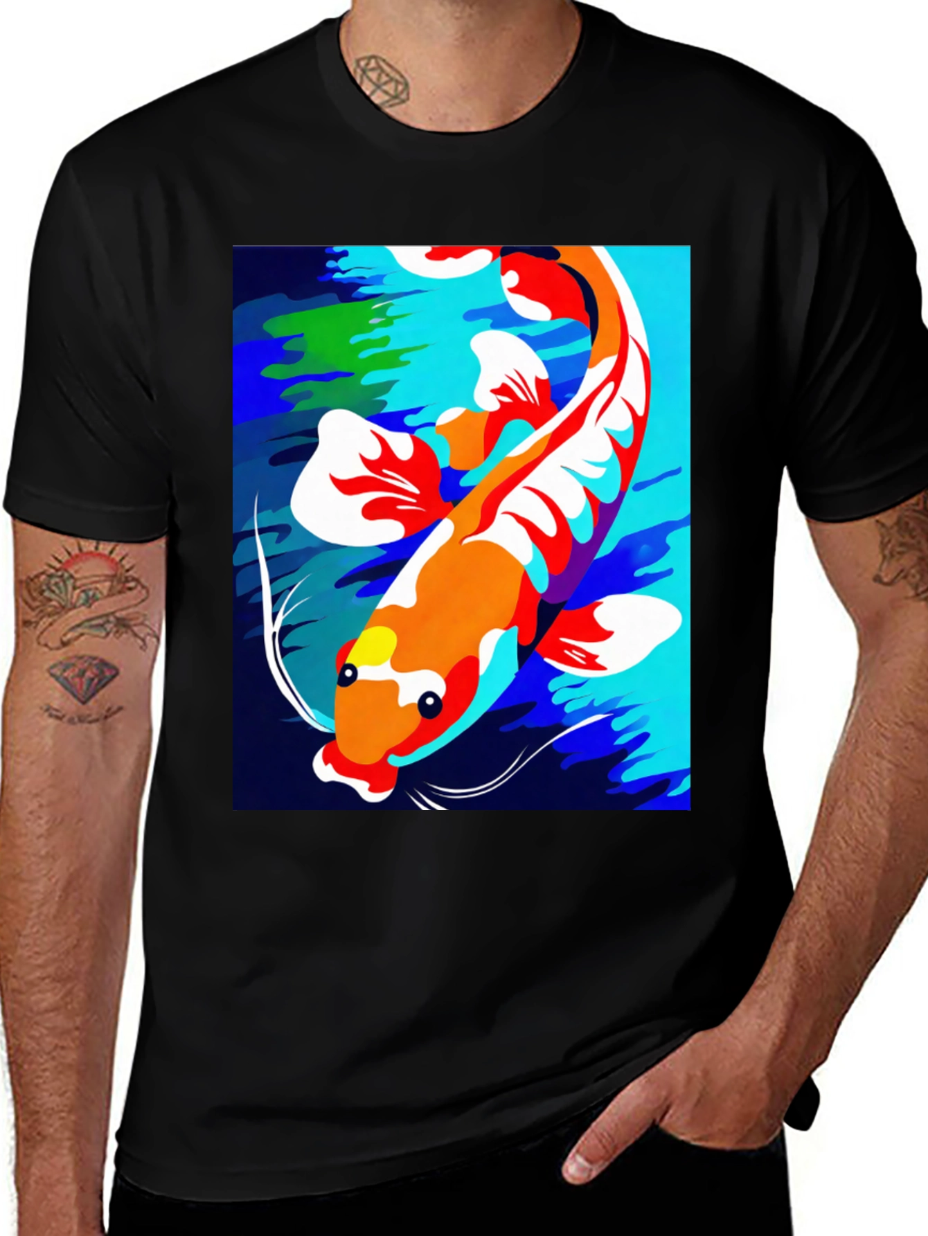 Variant 9 of Koi Fish Art T-Shirt - Graphic Tee
