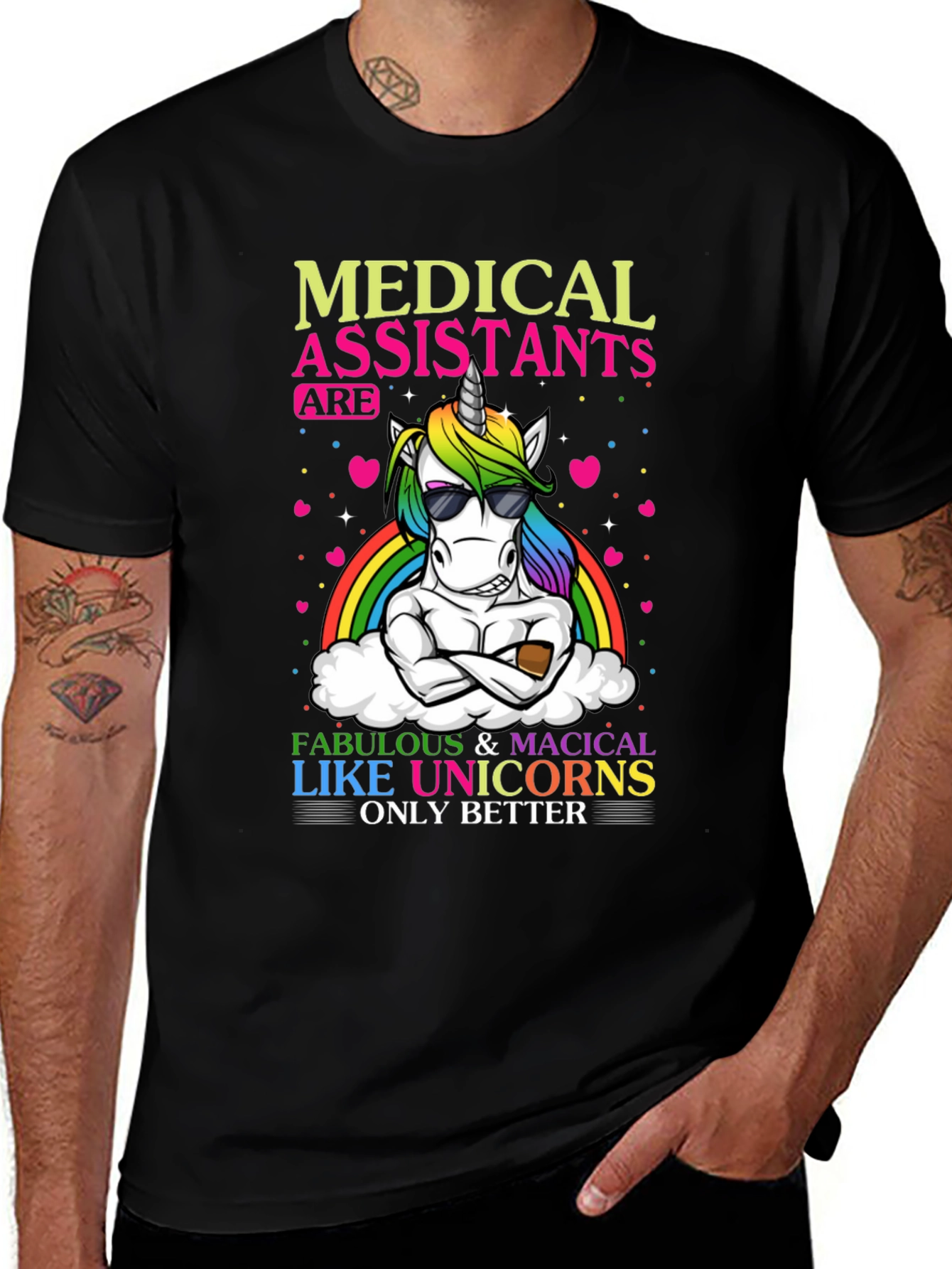 Variant 30 of Medical Assistant Unicorn Graphic T-Shirt