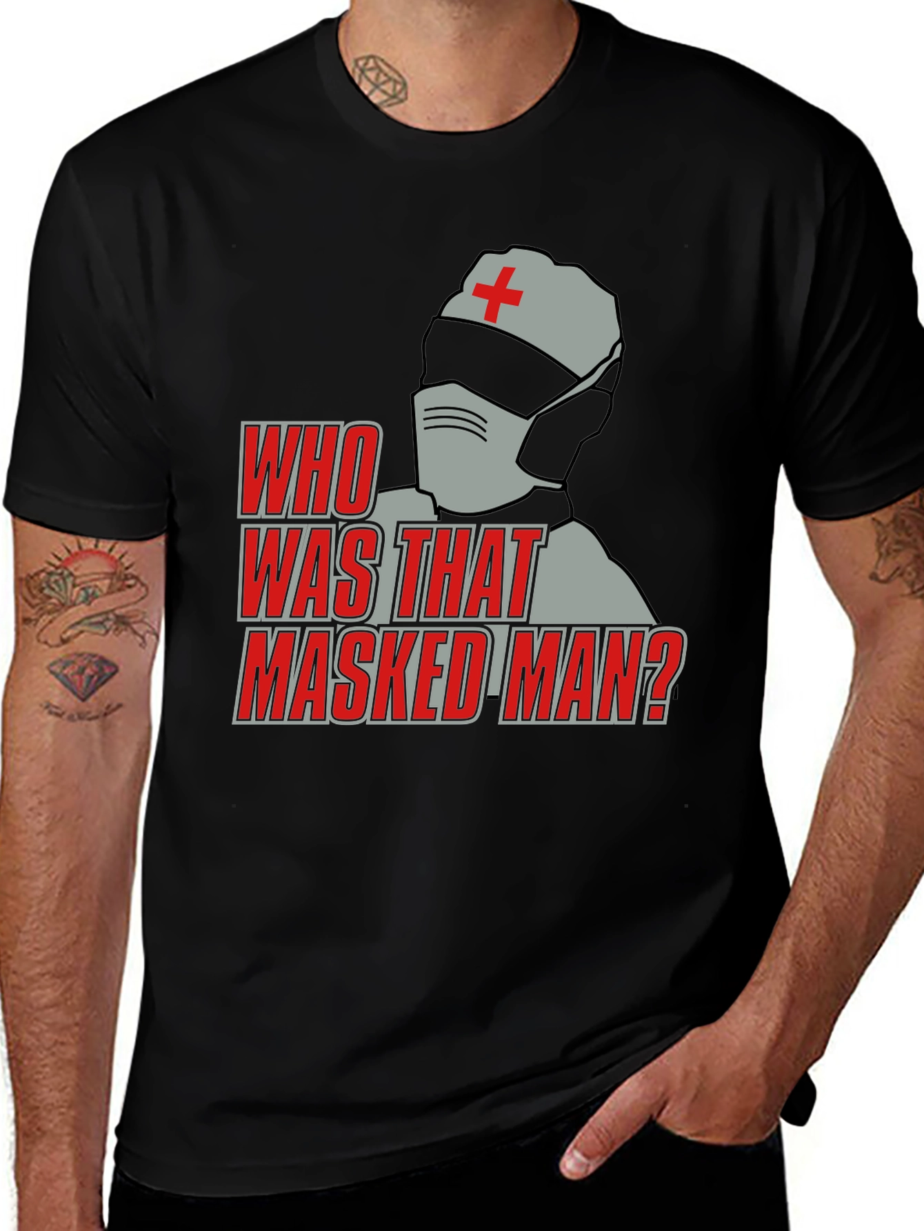 Variant 11 of Who Was That Masked Man? Graphic T-Shirt