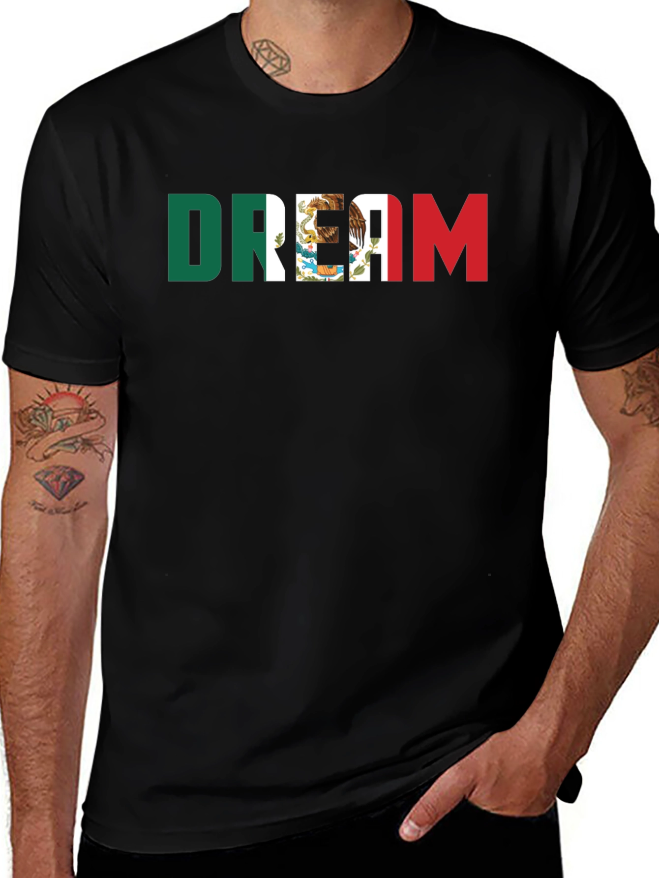 Mexican Dream T-Shirt - Black Crew Neck Tee