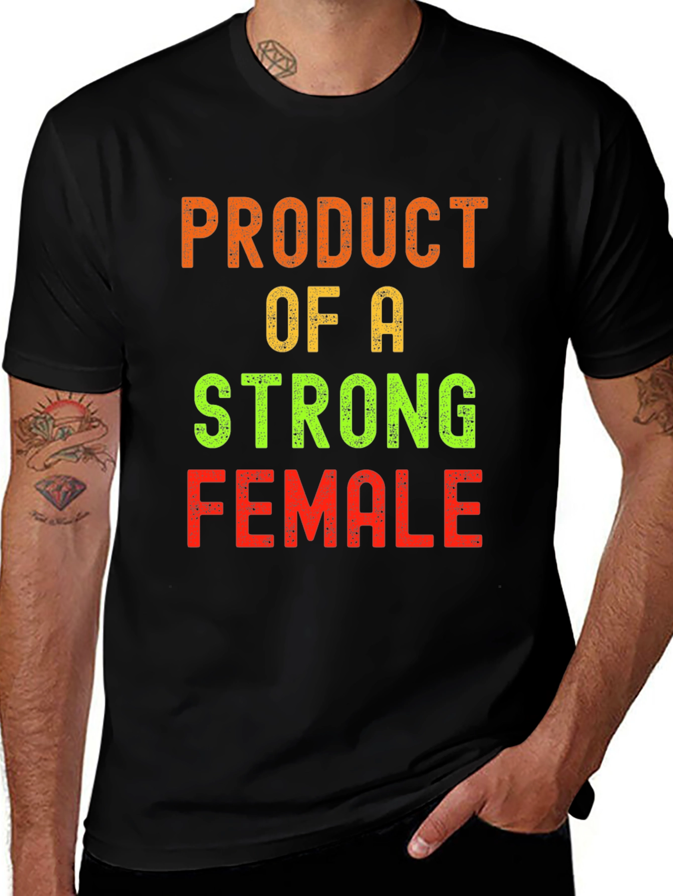 Product of a Strong Female Black T-Shirt