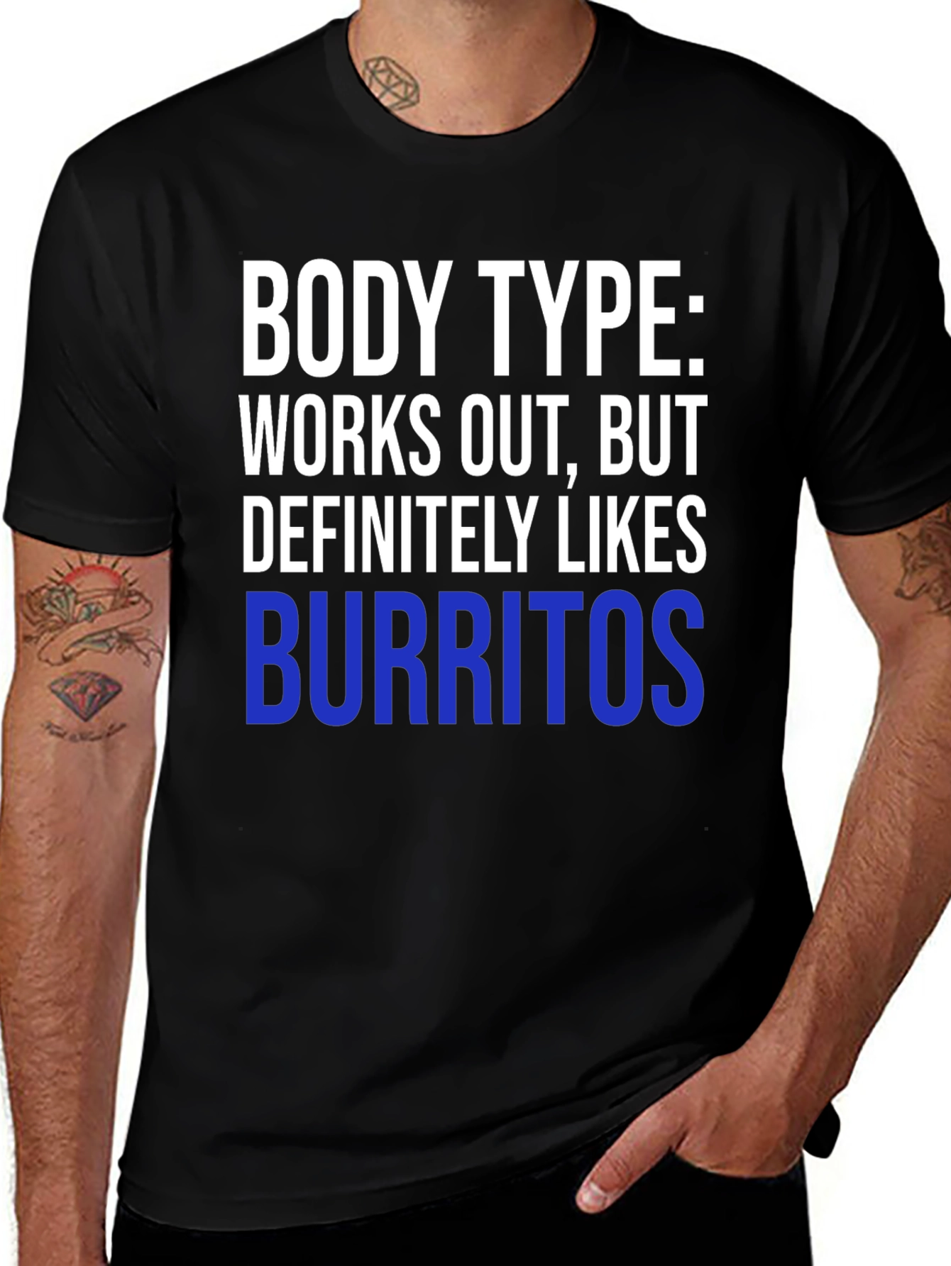 Variant 2 of Funny Burrito Lover Workout T-Shirt