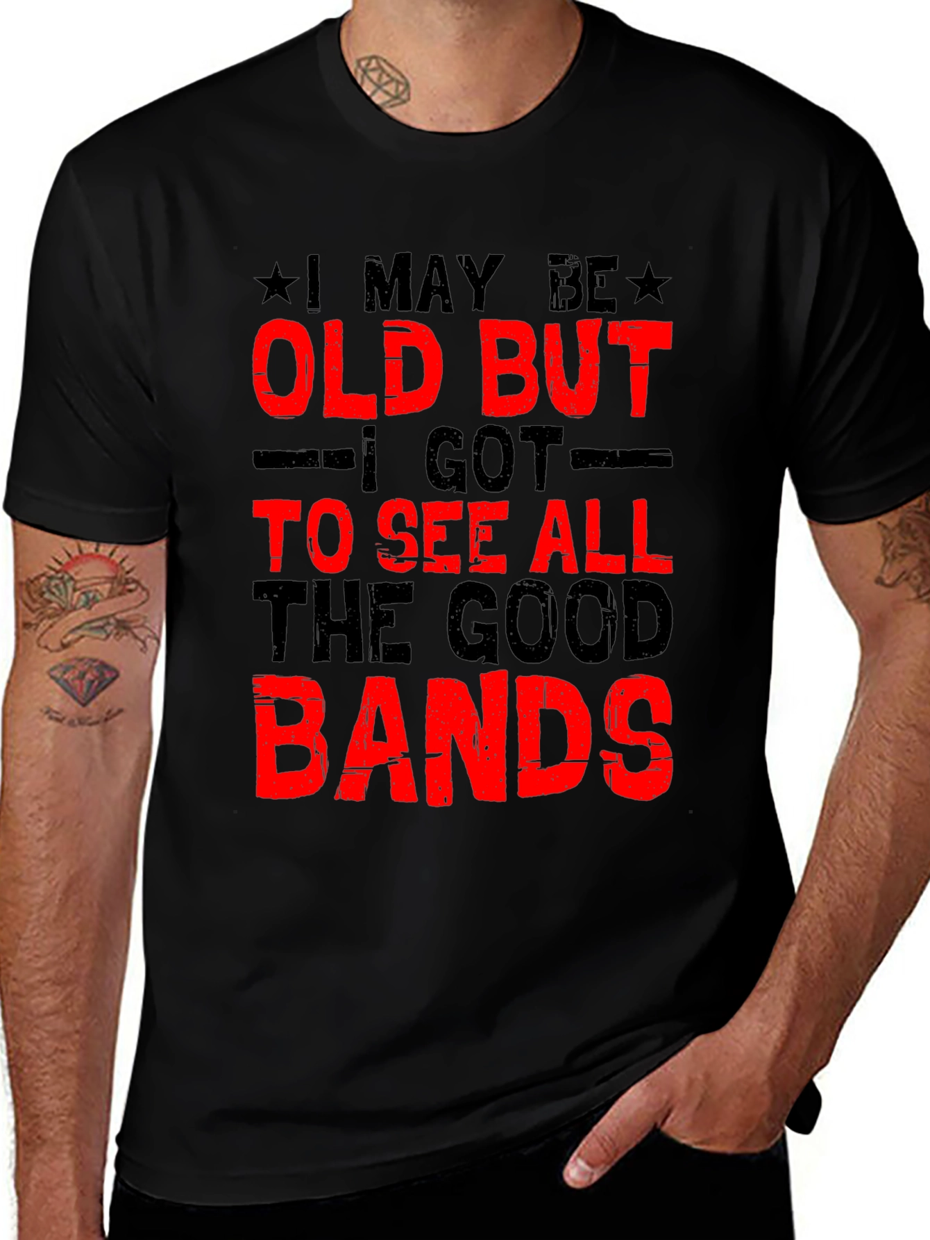 Variant 9 of I May Be Old But I Got To See All The Good Bands Tee
