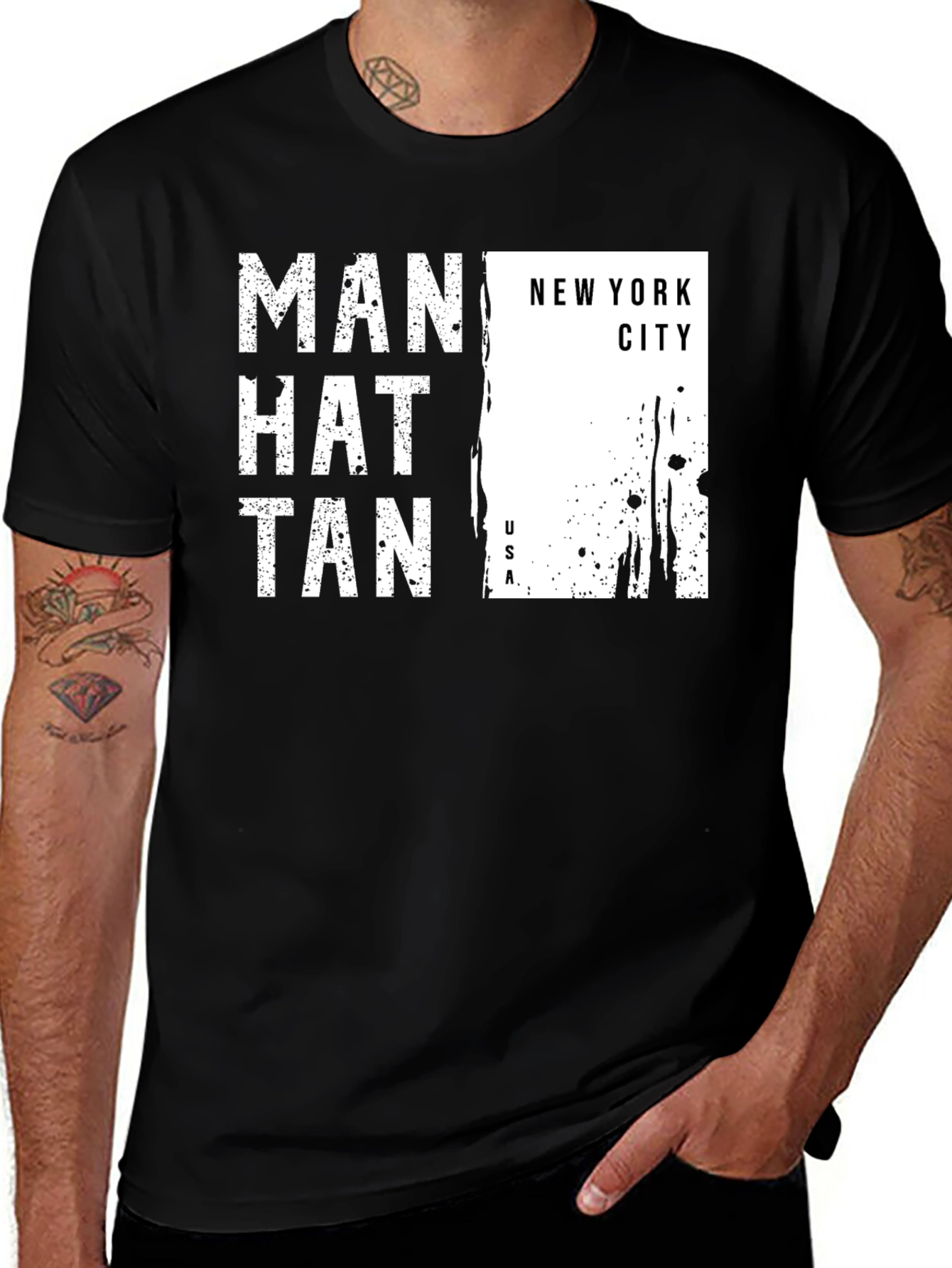 Manhattan New York City Graphic T-Shirt