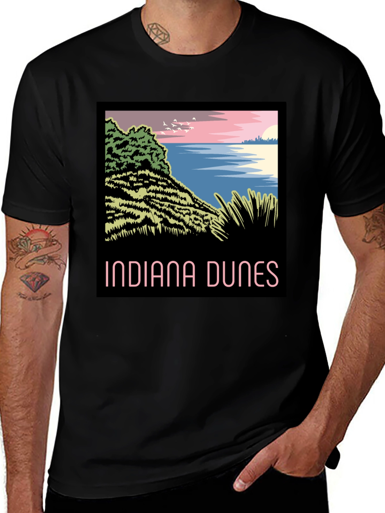 Variant 5 of Indiana Dunes T-Shirt - Vintage Travel Design
