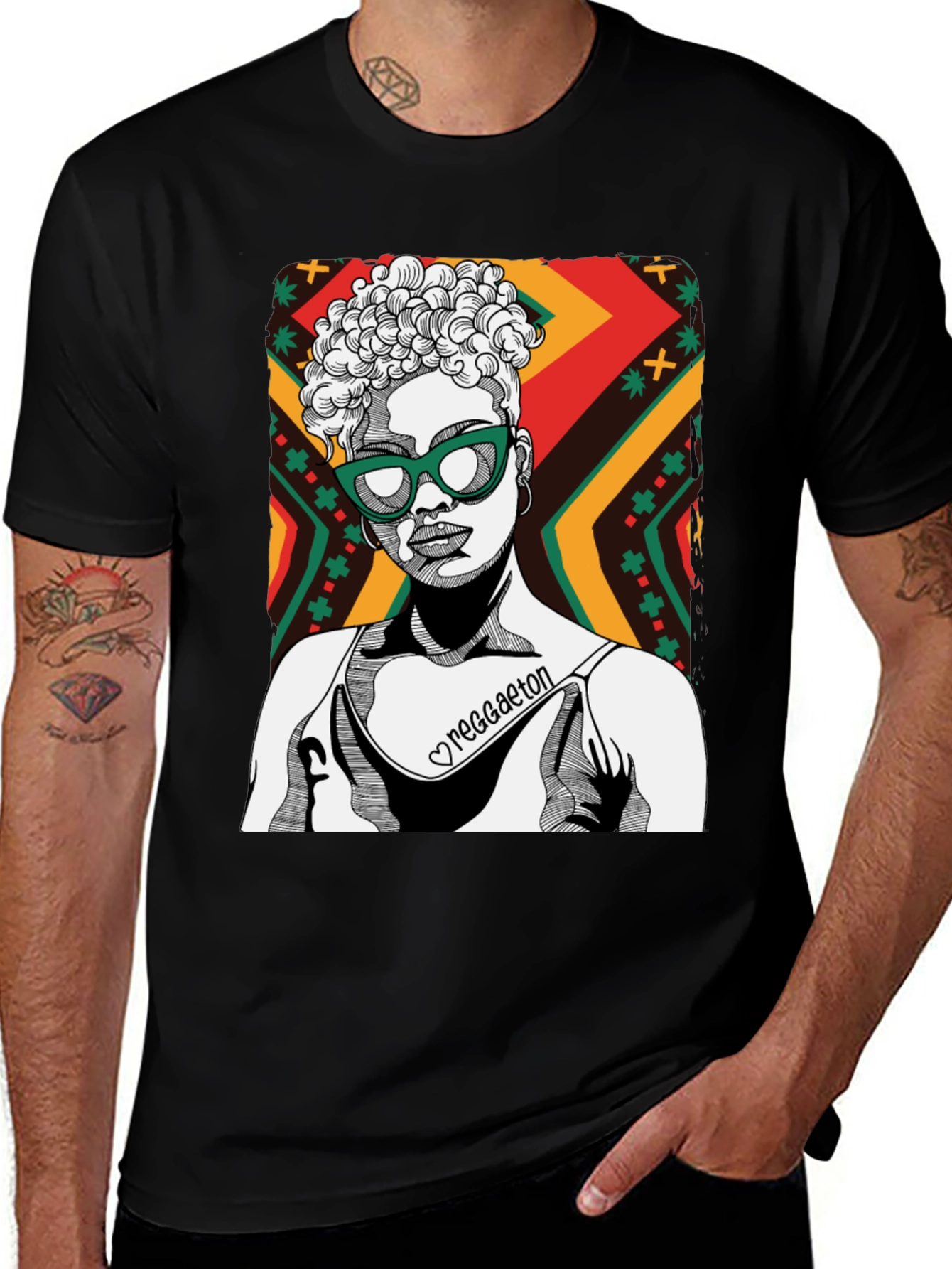 Variant 12 of Reggaeton Woman Graphic T-Shirt - Stylish Casual Tee