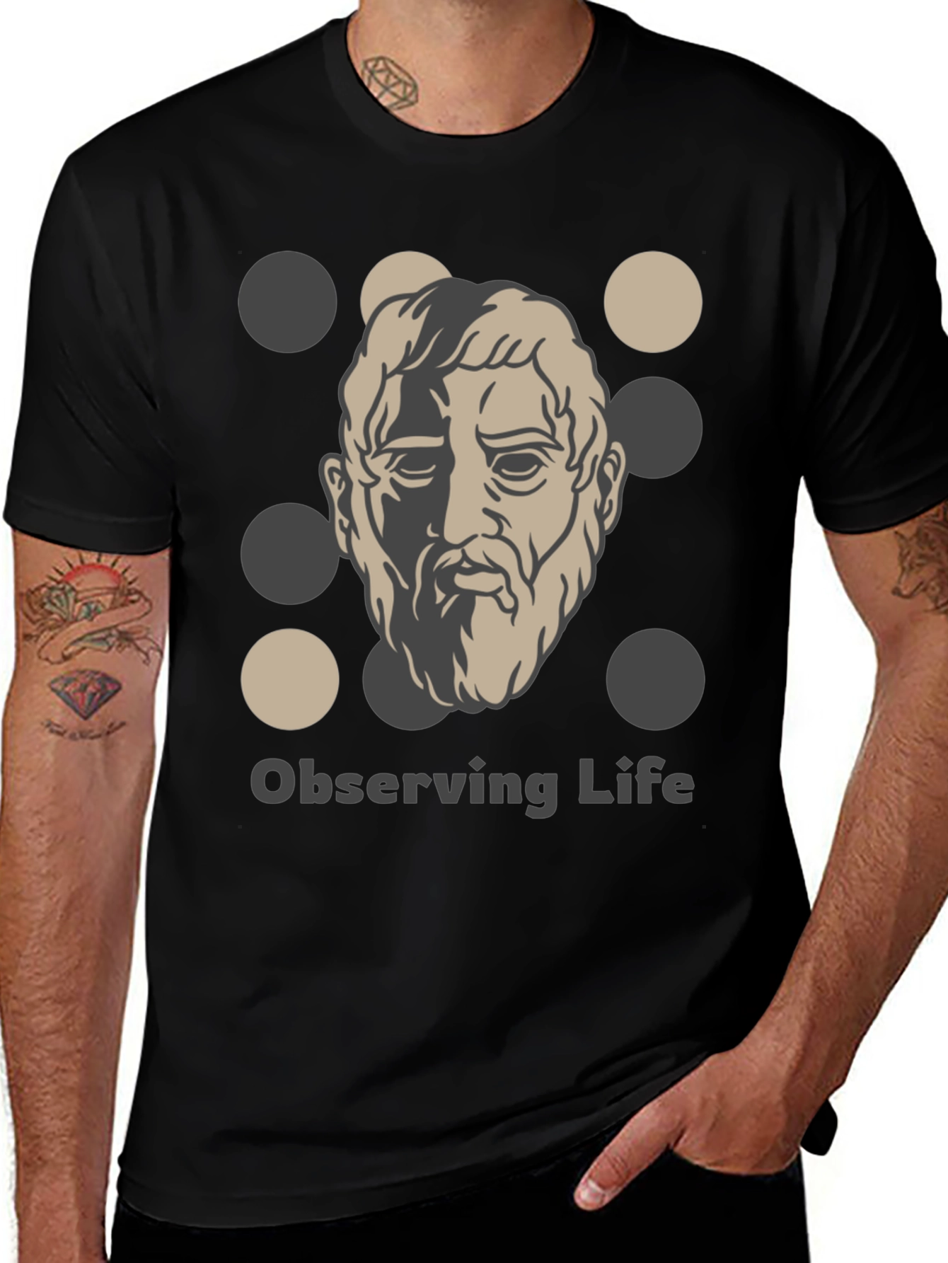 Variant 14 of Observing Life T-Shirt - Classic Philosophy Design