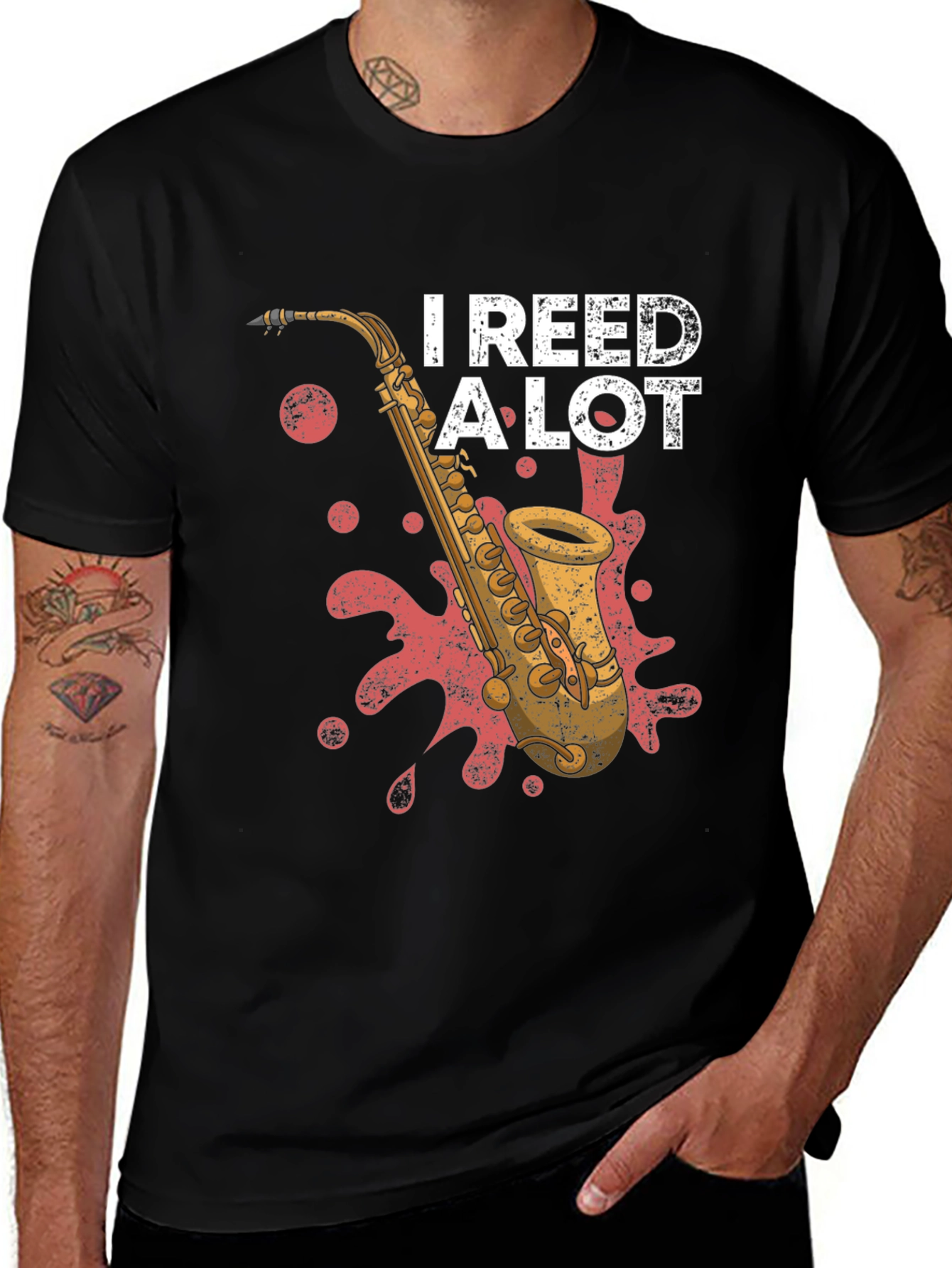 Variant 9 of I Reed A Lot Saxophone T-Shirt - Music Lover Tee