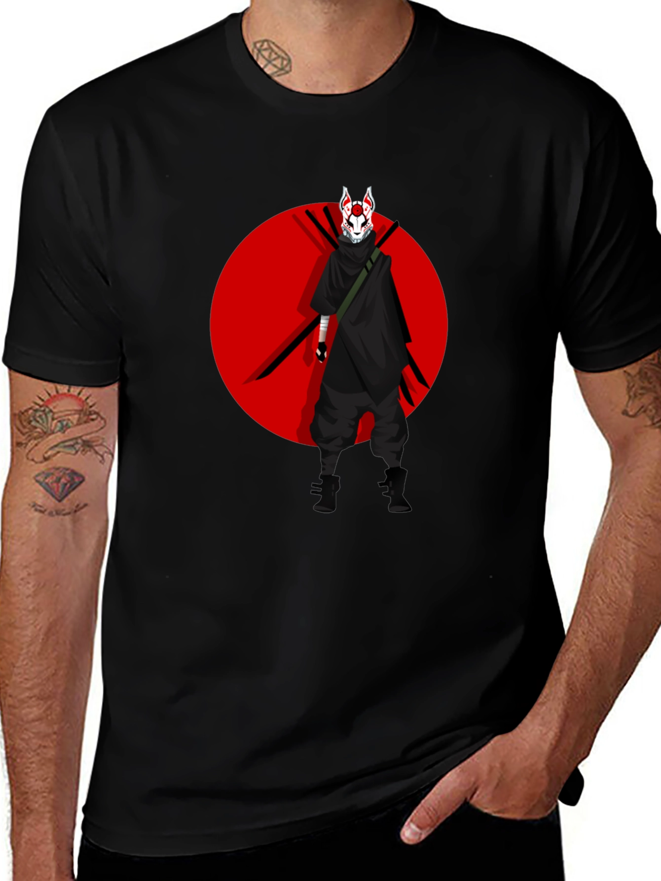 Variant 14 of Samurai Graphic T-Shirt | Unique Ninja Design