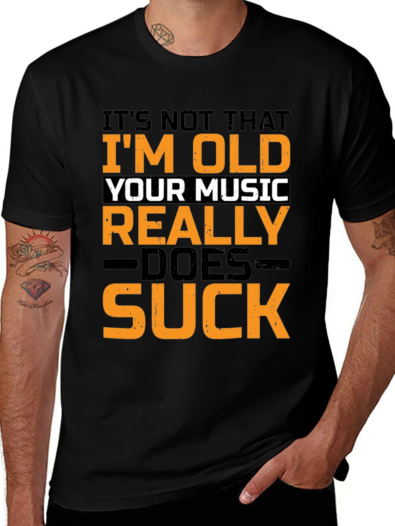 Variant 21 of Funny Old Music Sucks T-Shirt