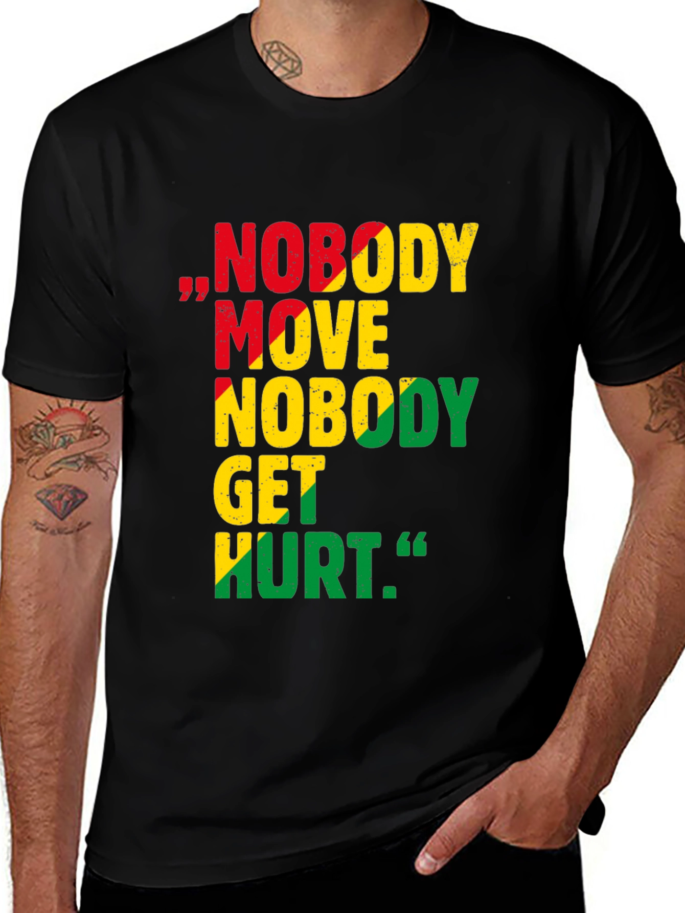 Variant 23 of Nobody Move Nobody Get Hurt T-Shirt