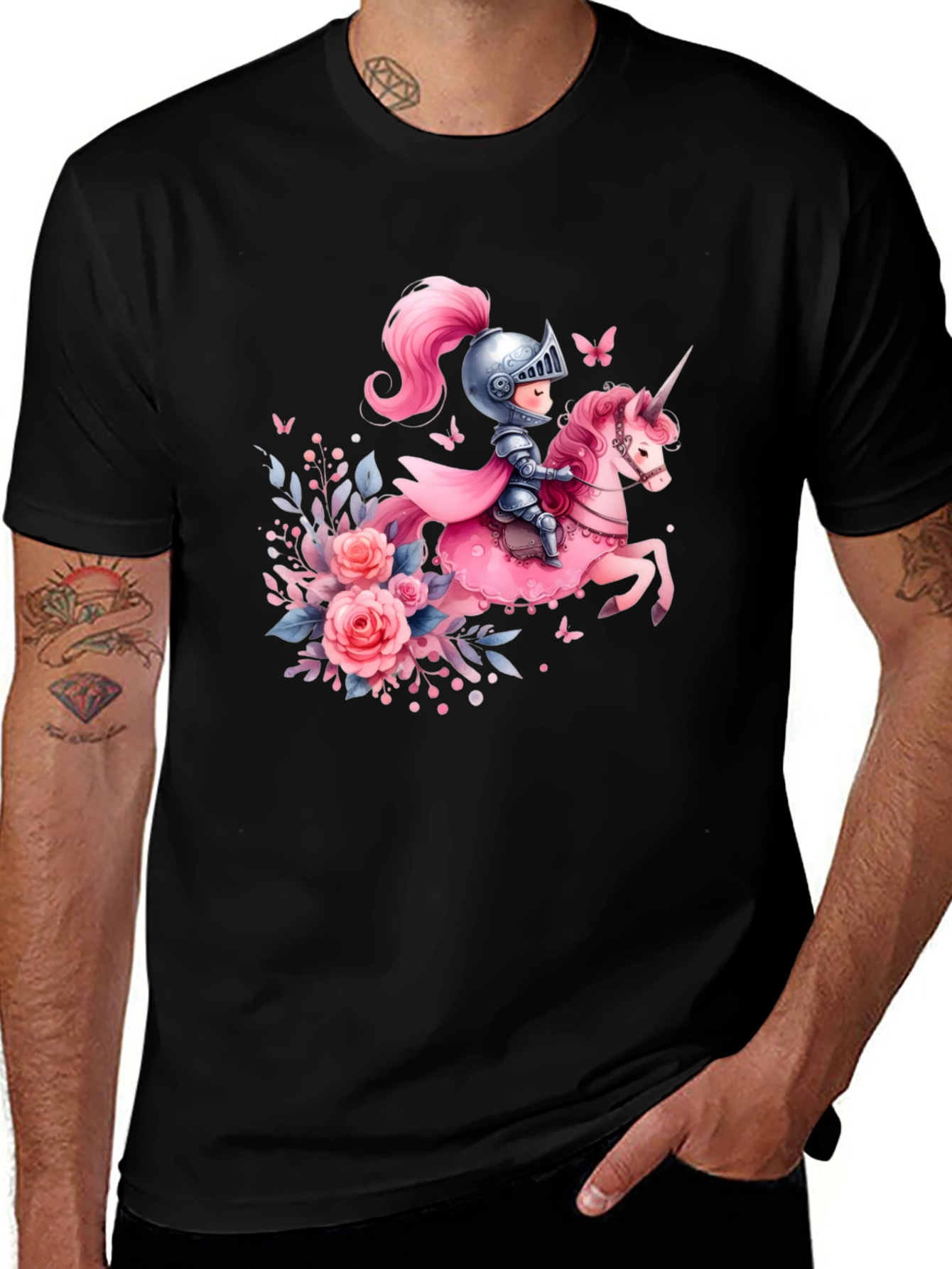 Variant 20 of Knight & Unicorn T-Shirt - Whimsical Fantasy