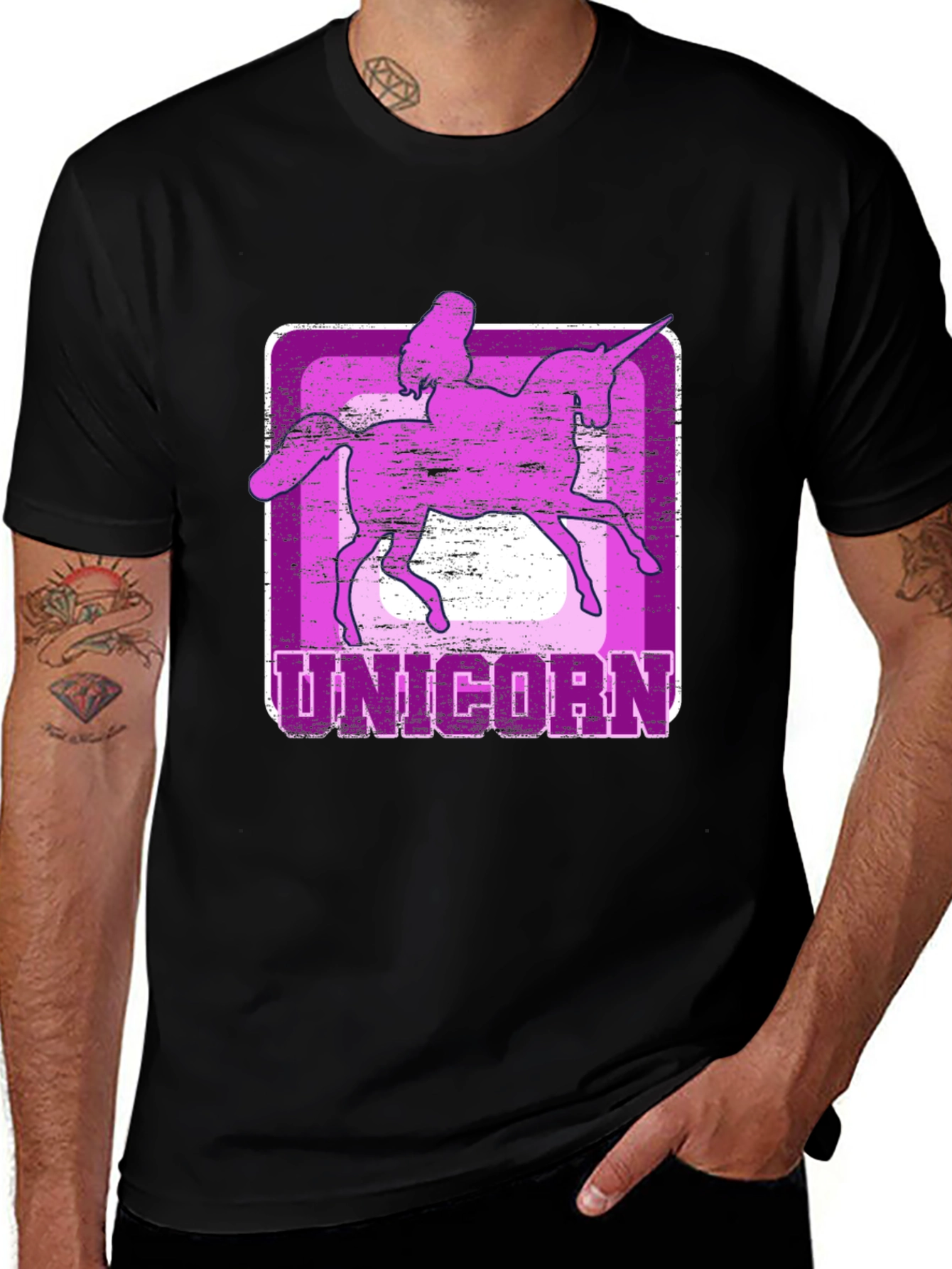 Variant 8 of Unicorn Graphic Tee - Fun, Stylish Men's T-Shirt