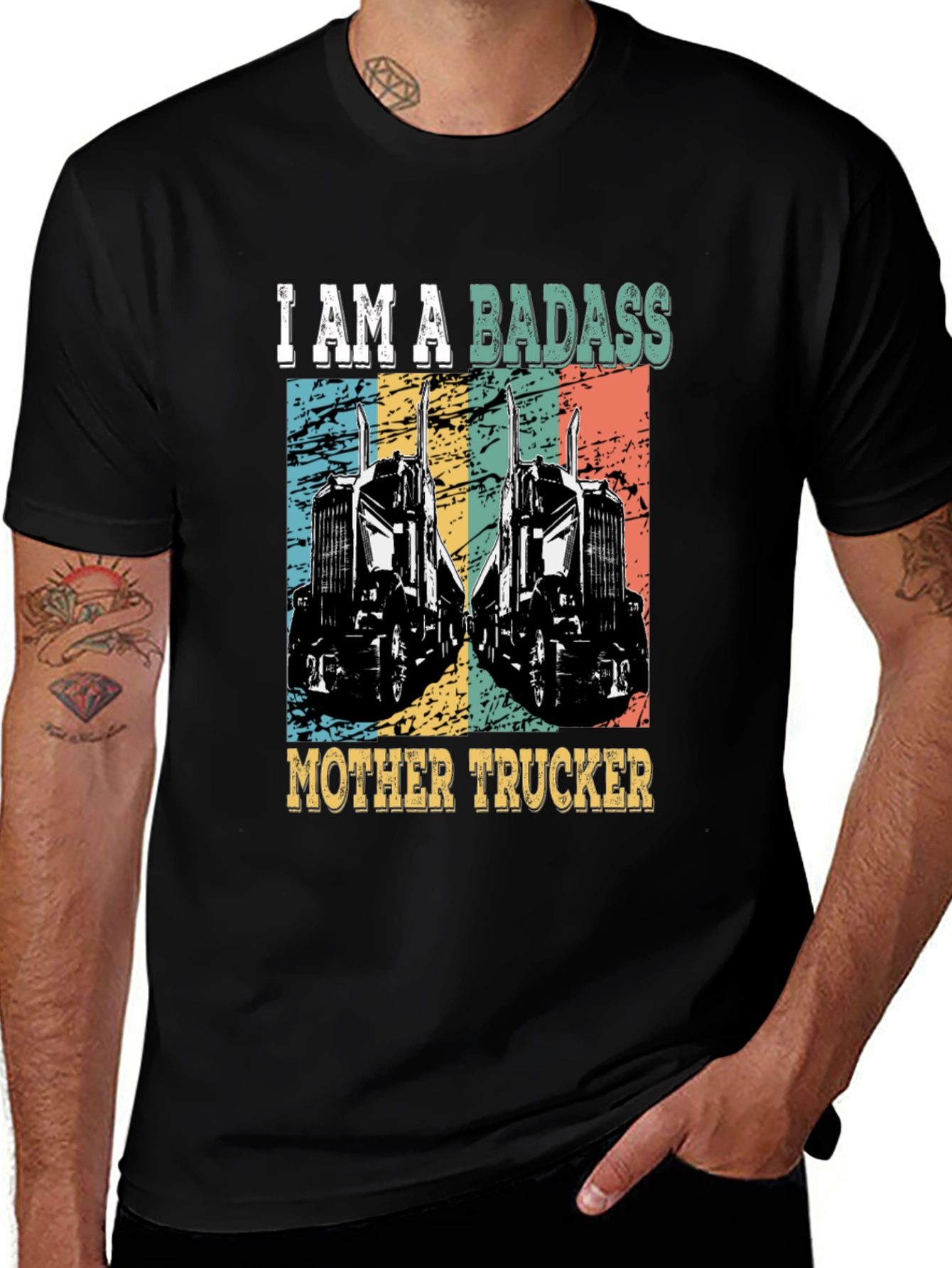 Variant 29 of Badass Mother Trucker T-Shirt