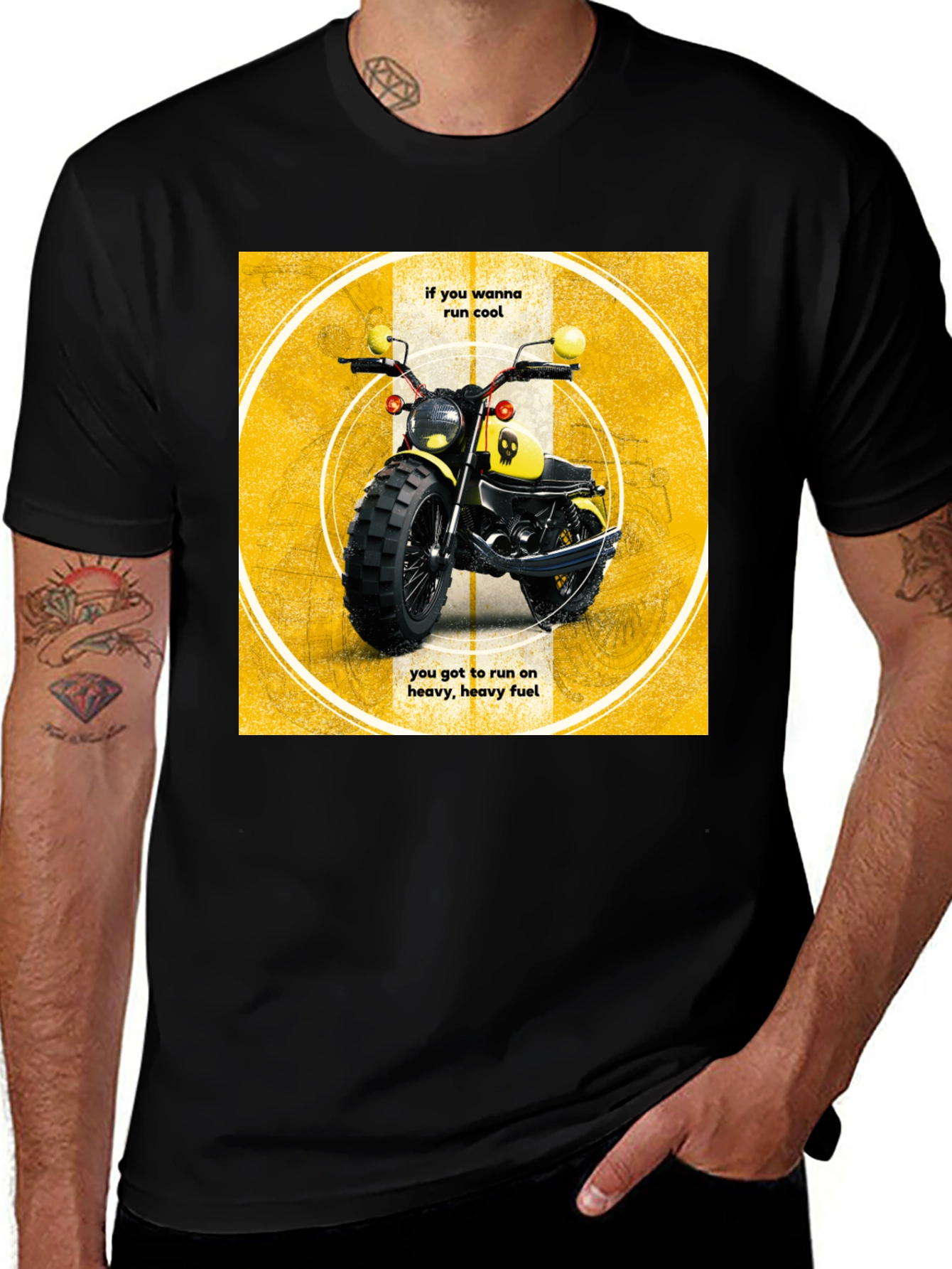 Variant 13 of Cool Motorcycle T-Shirt - Heavy Fuel