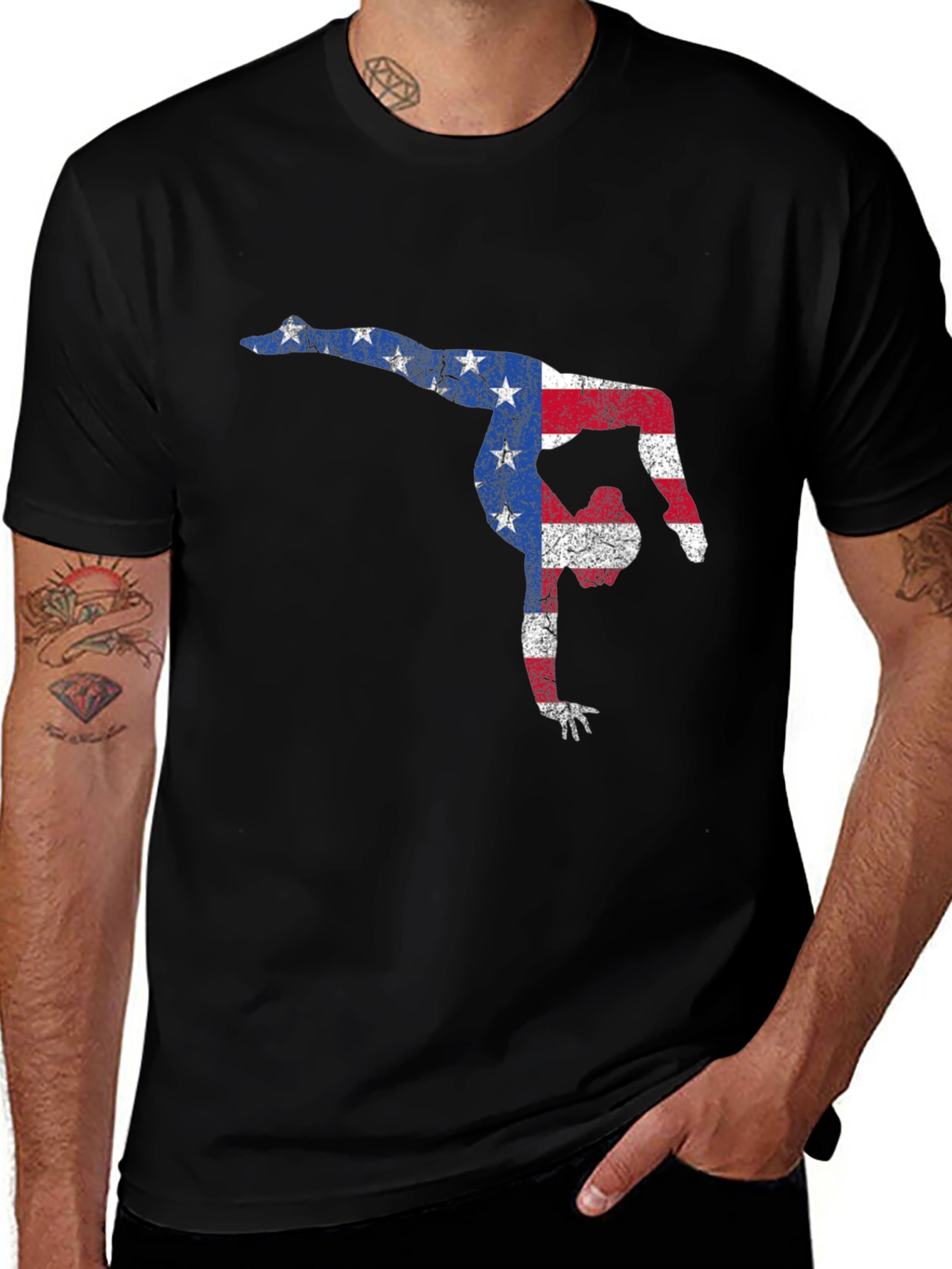 Variant 19 of USA Flag Gymnastics T-Shirt