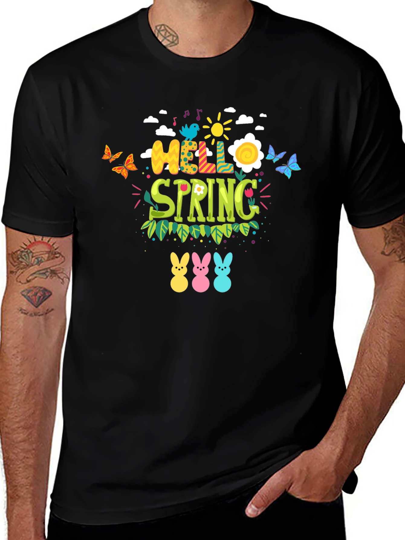 Hello Spring Easter Bunny T-Shirt