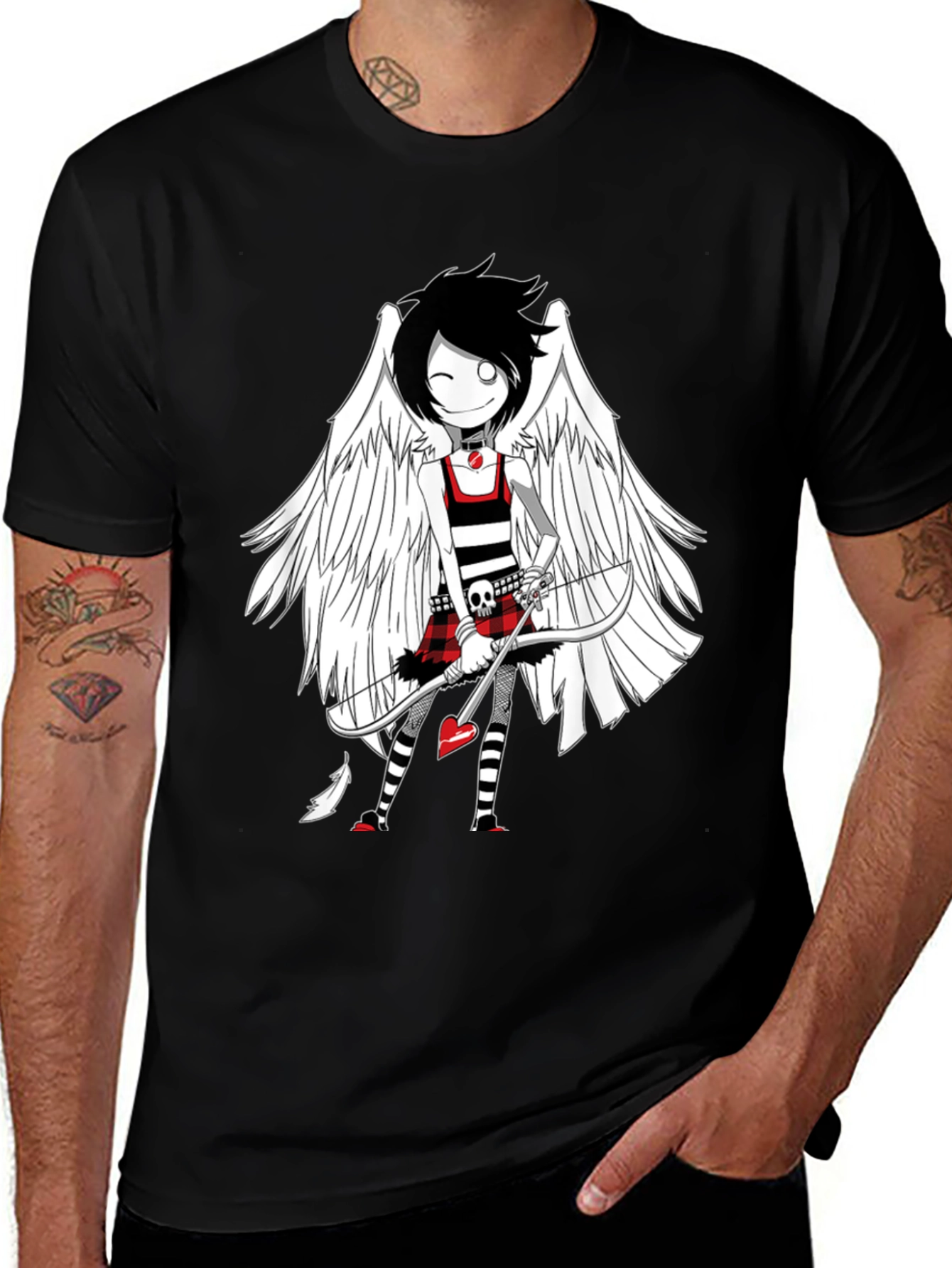 Variant 29 of Emo Cupid T-Shirt - Unique Graphic Tee