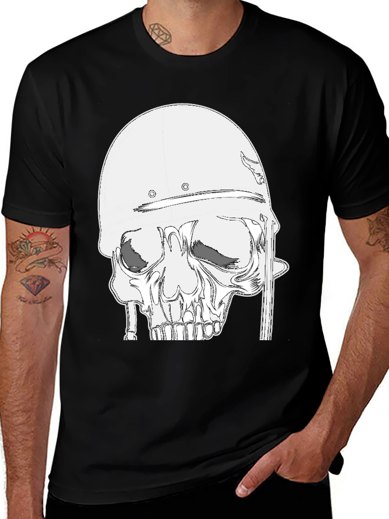 Variant 13 of Skull Helmet Graphic Tee