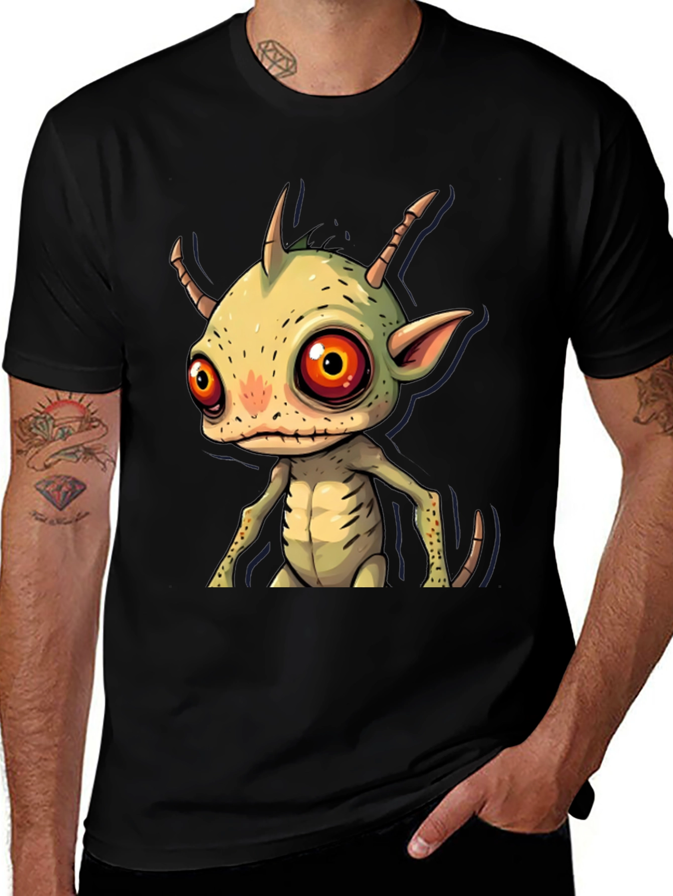 Variant 8 of Cartoon Alien Graphic T-Shirt