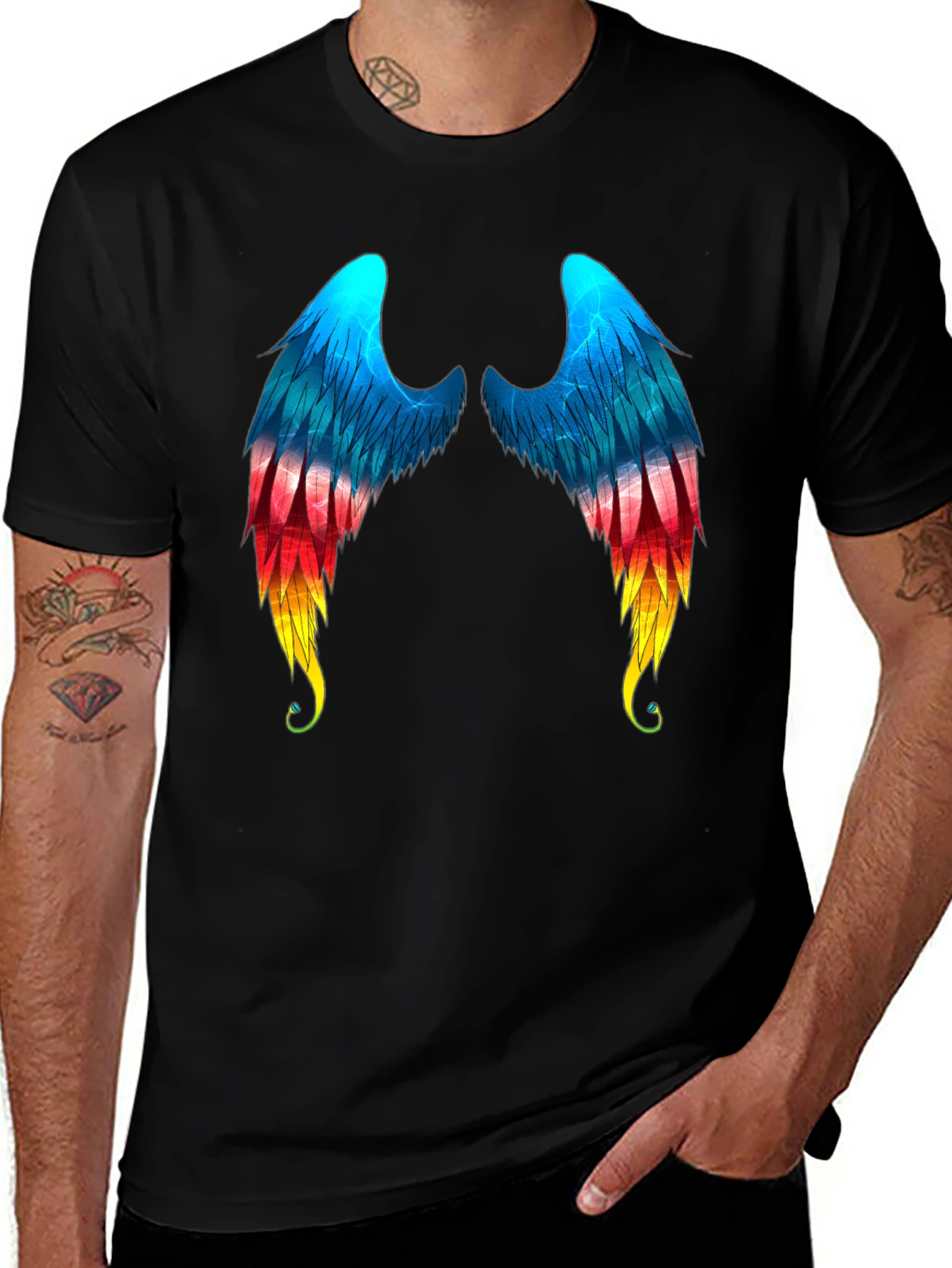 Variant 10 of Wings Graphic Tee - Vivid Colors, Unique Design