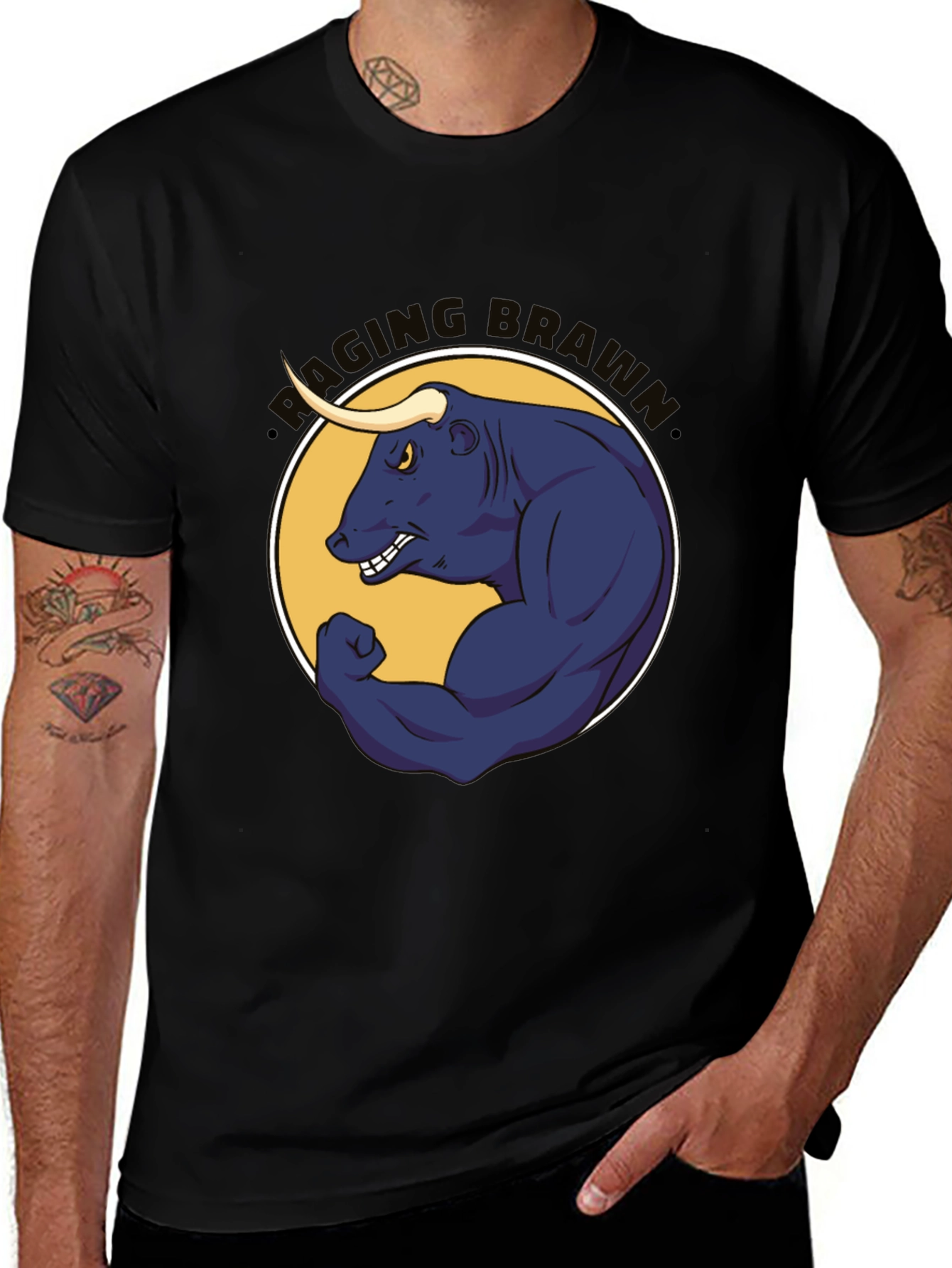 Variant 6 of Raging Brahma Bull Graphic Tee