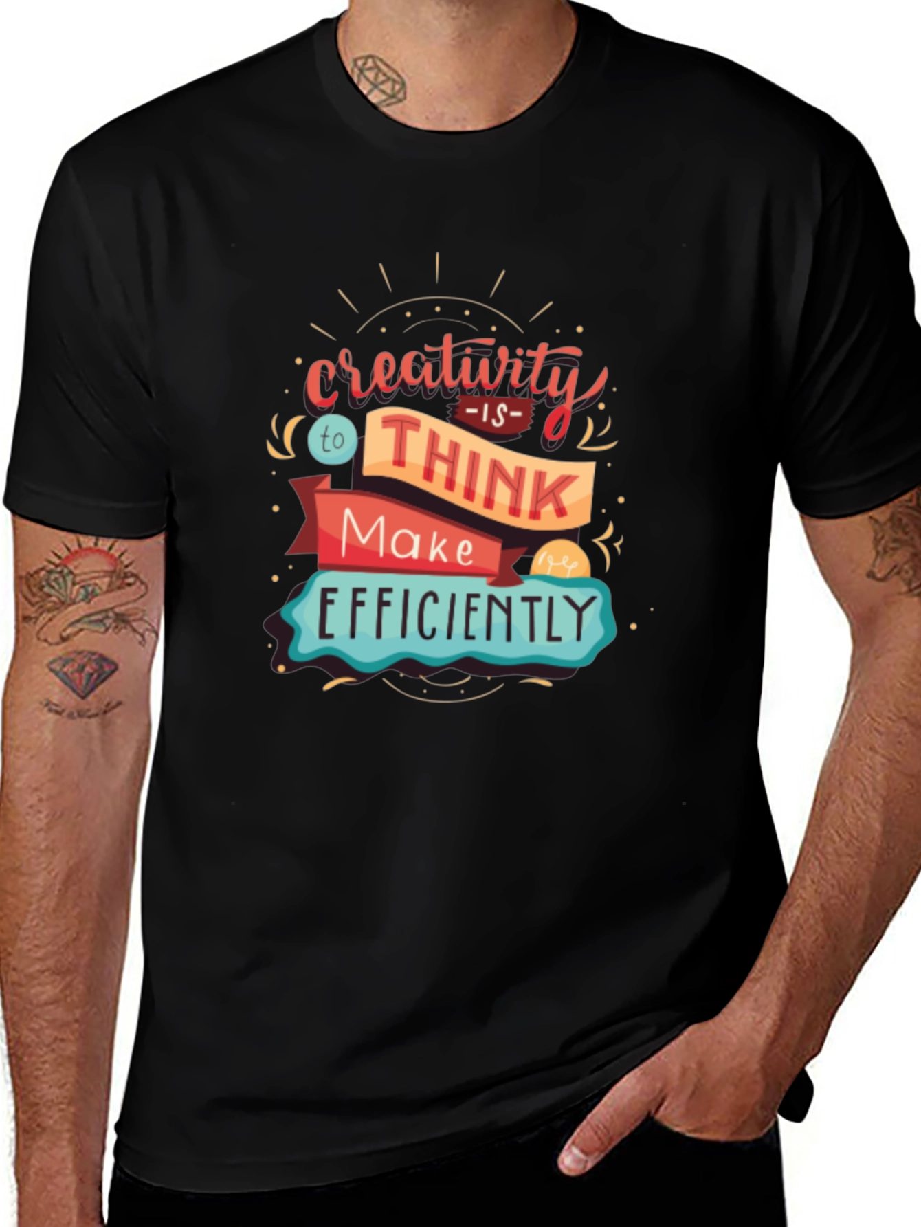 Variant 23 of Creative Thinking Black T-Shirt