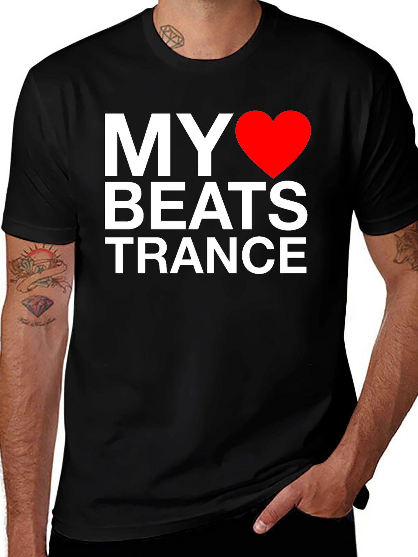 Variant 28 of My Heart Beats Trance T-Shirt - Black