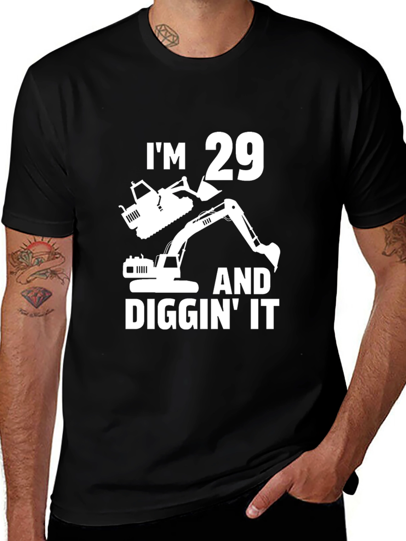 I'm 29 Diggin' It T-Shirt - Construction Birthday Tee