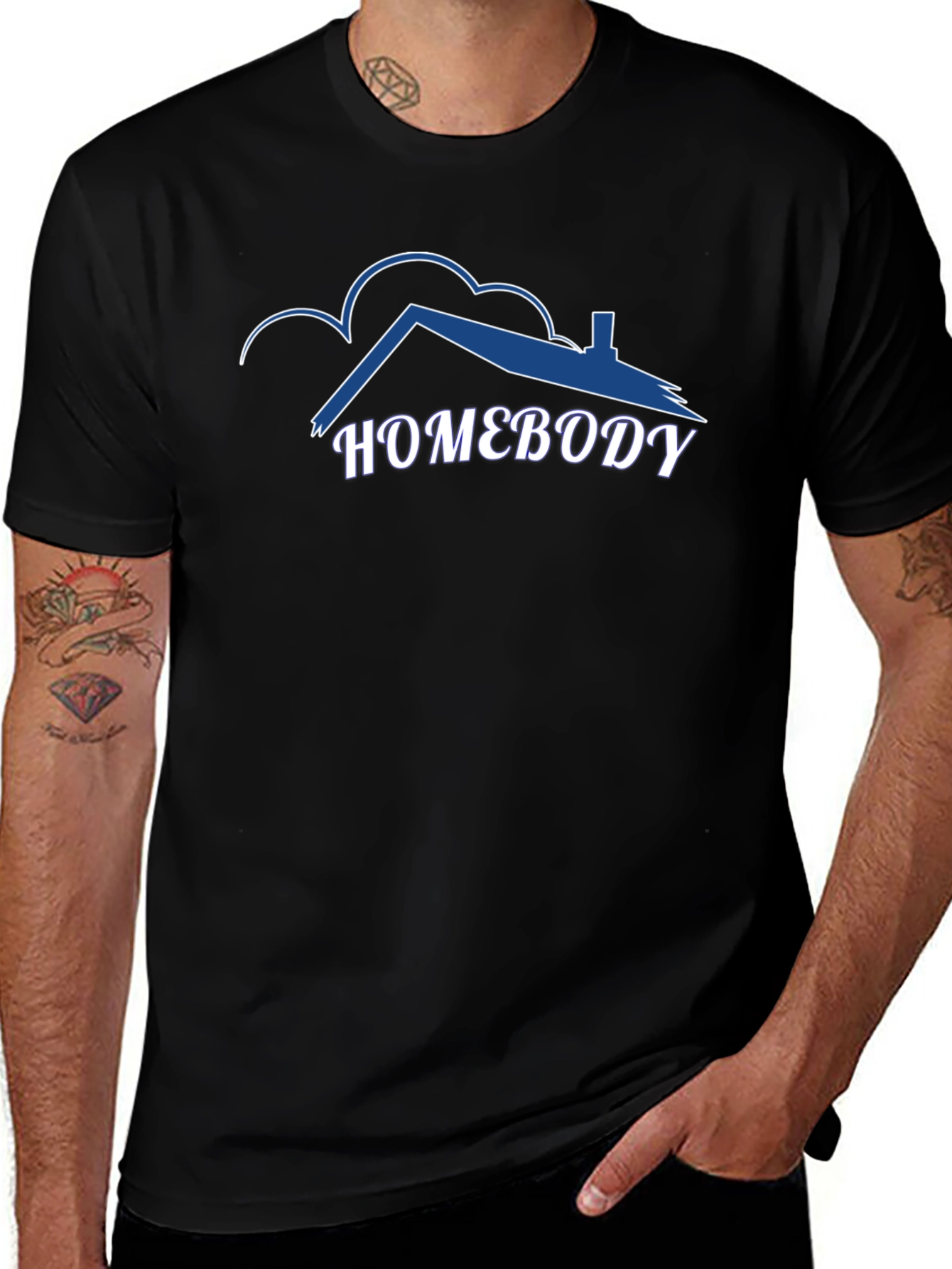 Variant 27 of Homebody Black T-Shirt Graphic Print