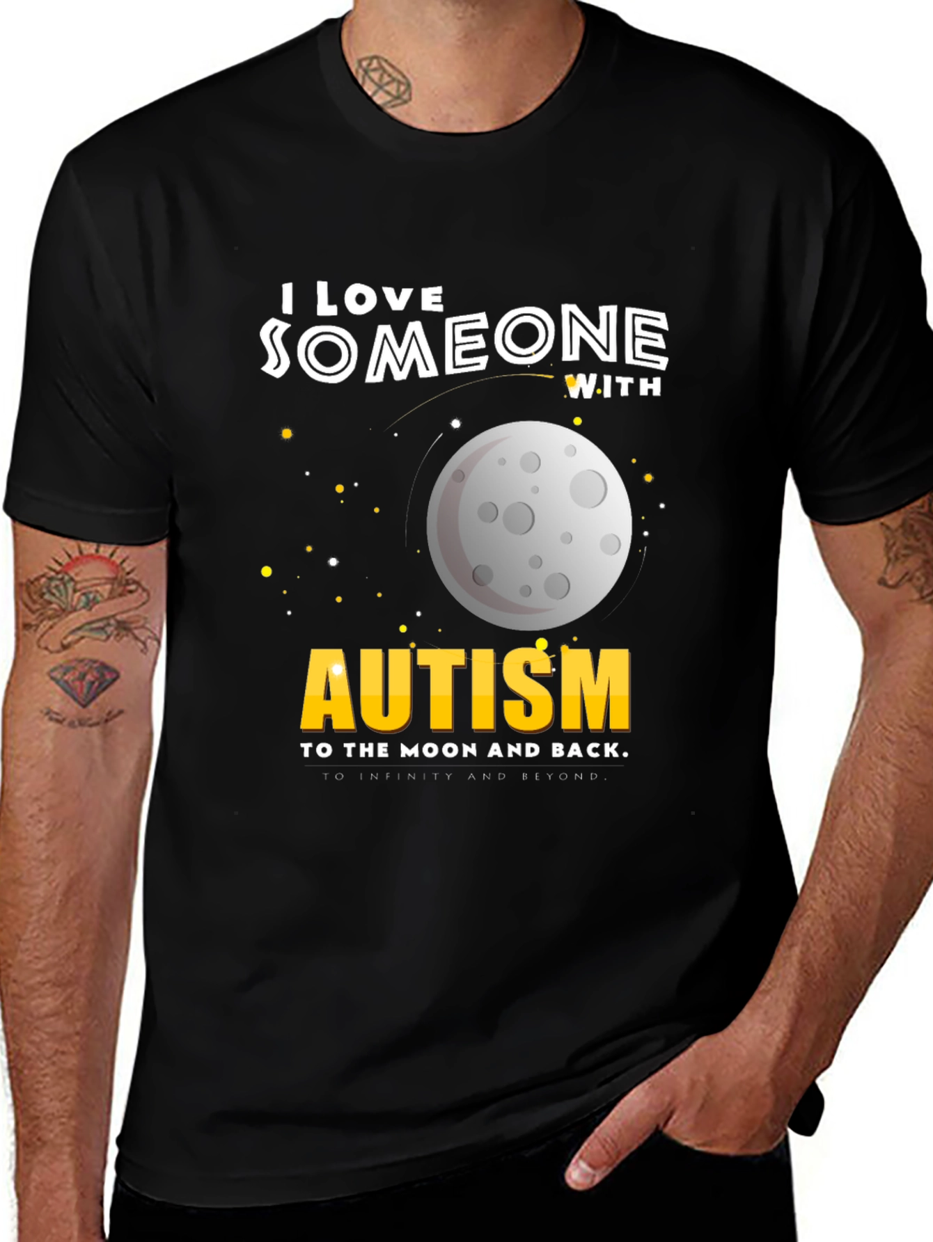 Variant 2 of Autism Awareness Graphic Tee - Love to the Moon and Back