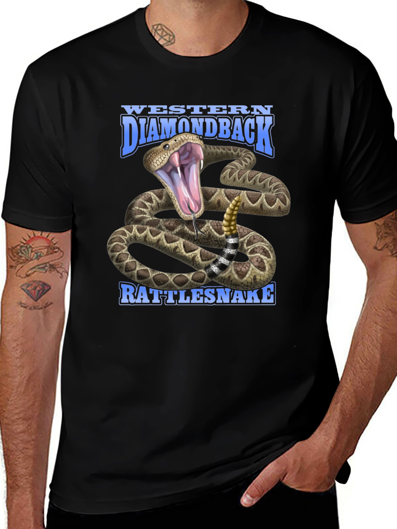 Variant 11 of Western Diamondback Rattlesnake Graphic Tee