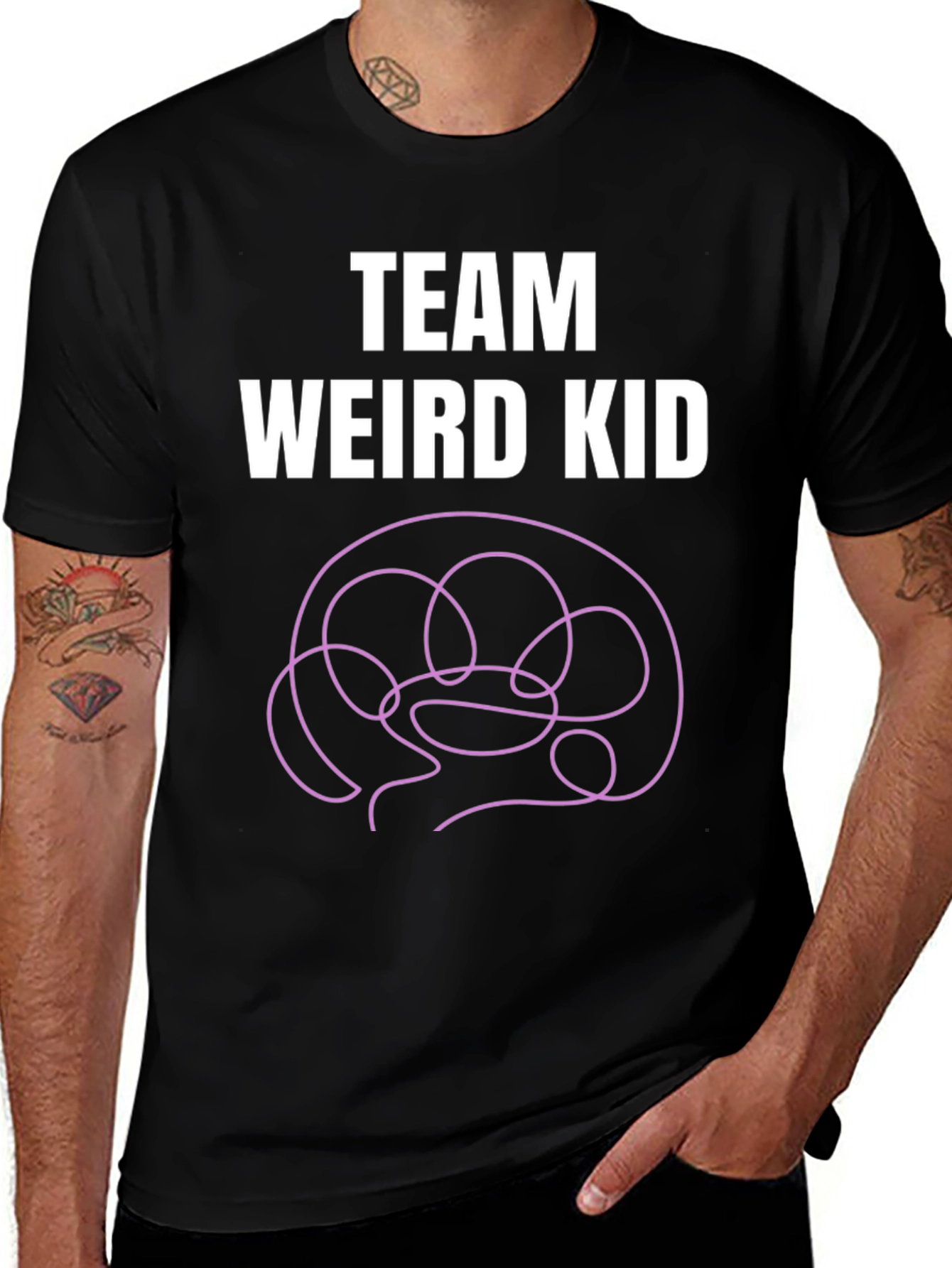 Variant 13 of Team Weird Kid T-Shirt - Funny Brain Tee