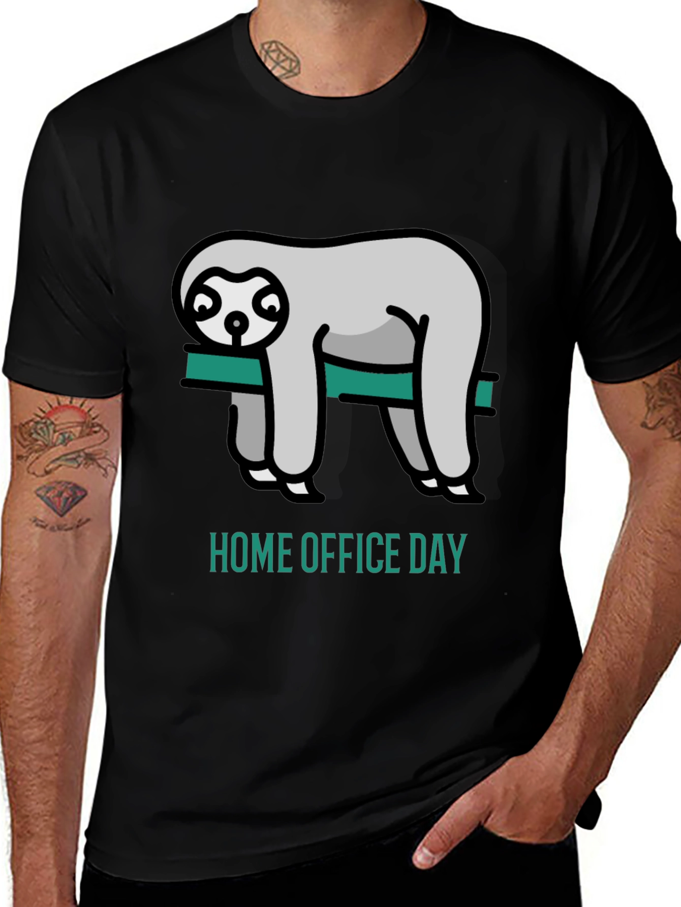 Variant 17 of Home Office Day Sloth Graphic Tee