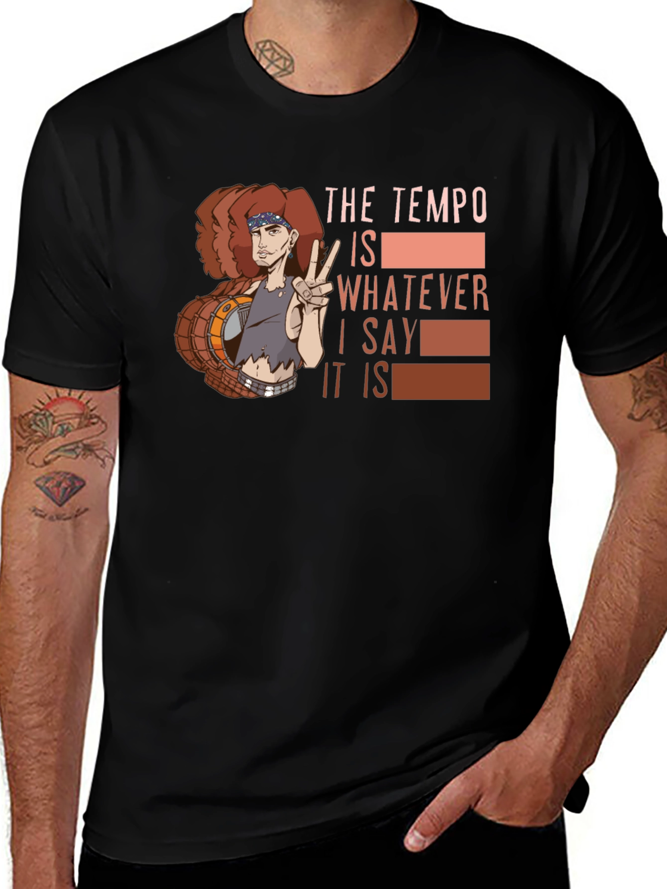 Variant 22 of The Tempo Is Whatever I Say It Is Black T-Shirt