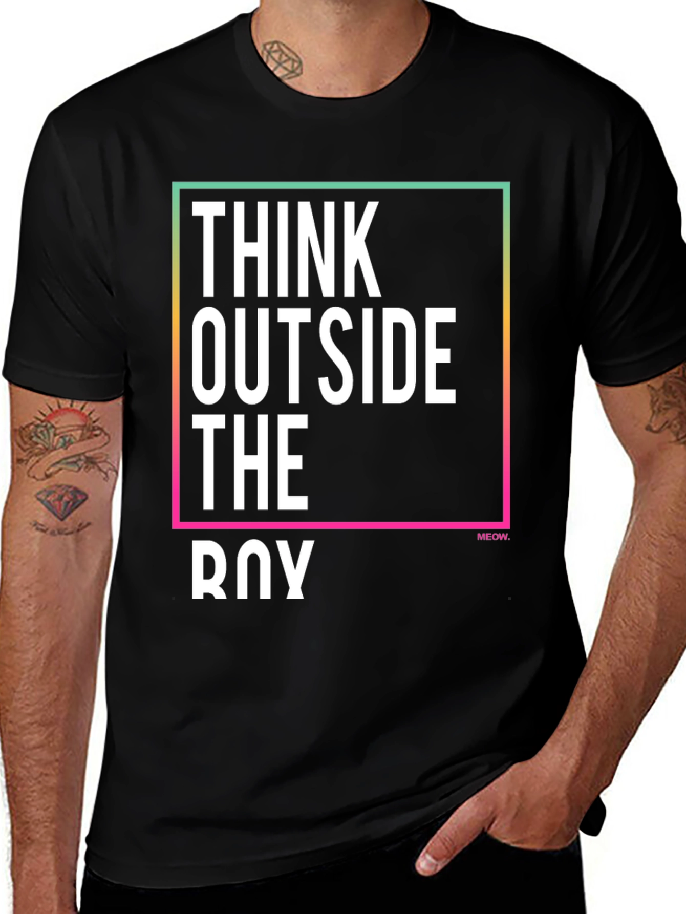 Variant 24 of Think Outside The Box Men's Graphic Tee
