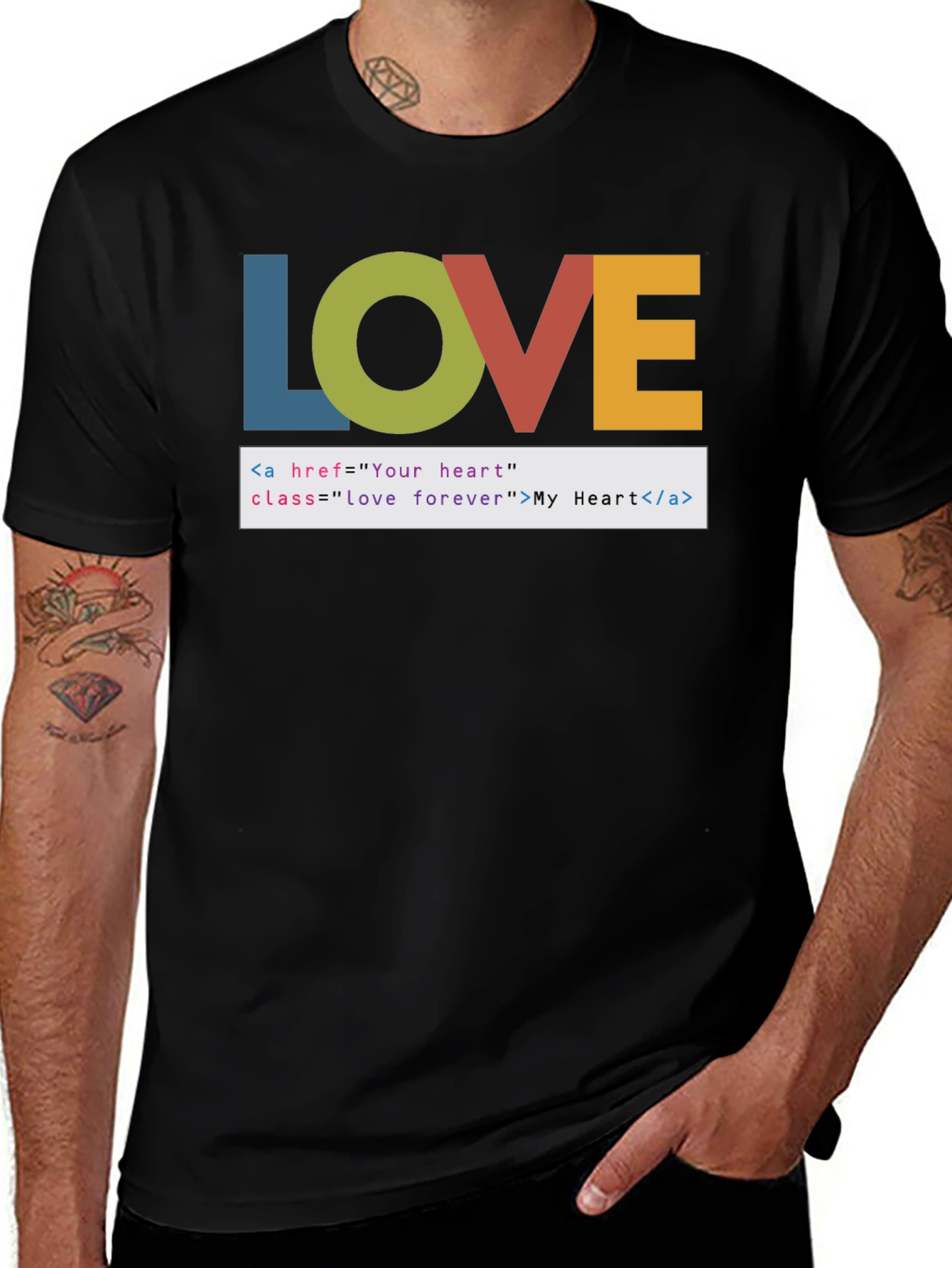 Variant 19 of Coding Love T-Shirt - HTML Heart
