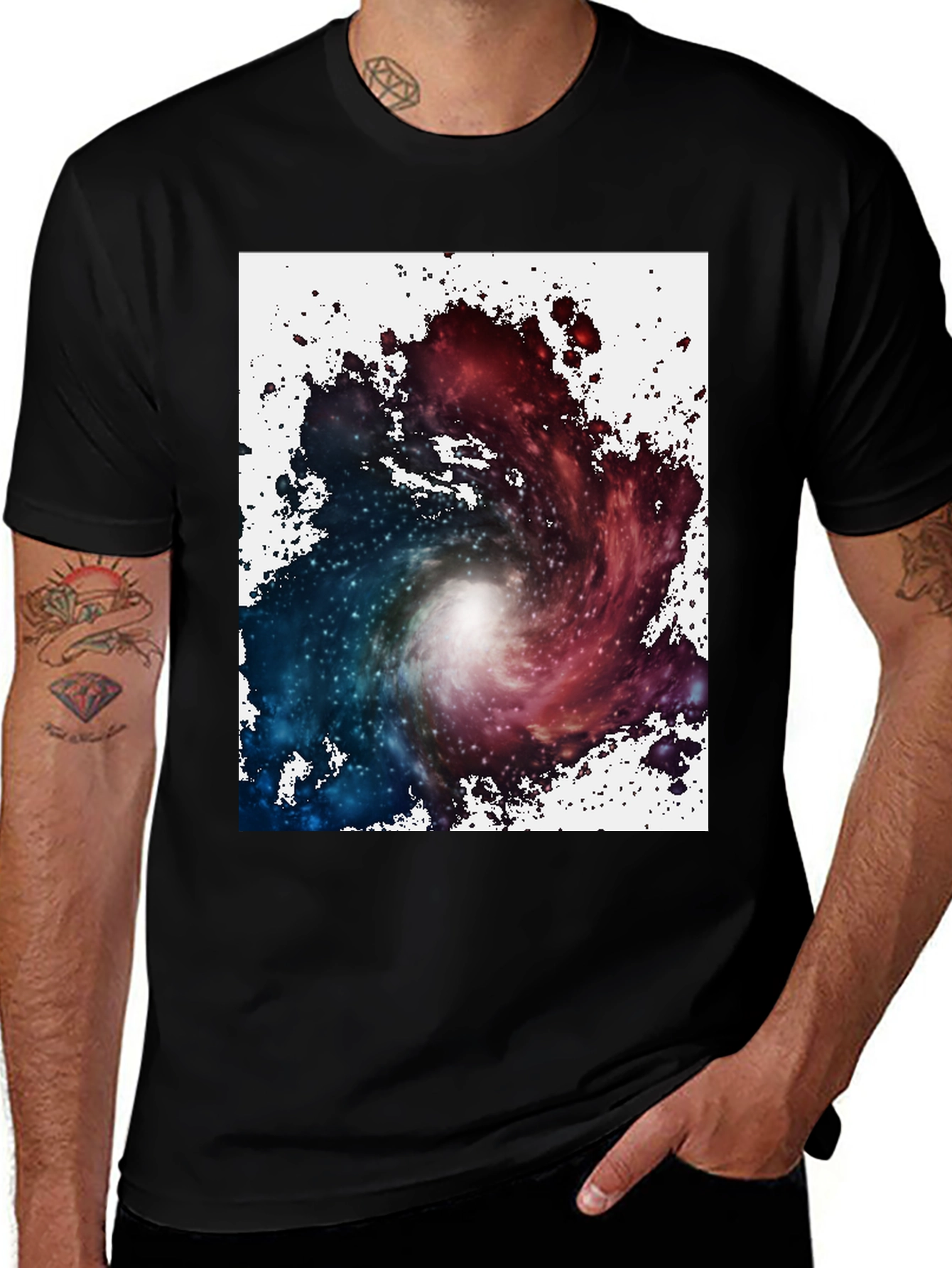 Variant 24 of Nebula Graphic Black T-Shirt