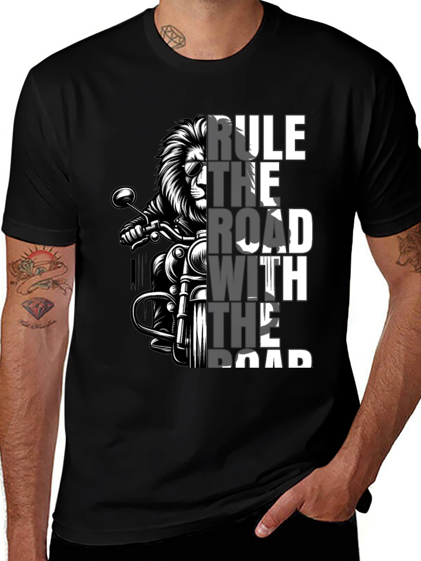 Variant 22 of Rule the Road Lion Graphic Tee