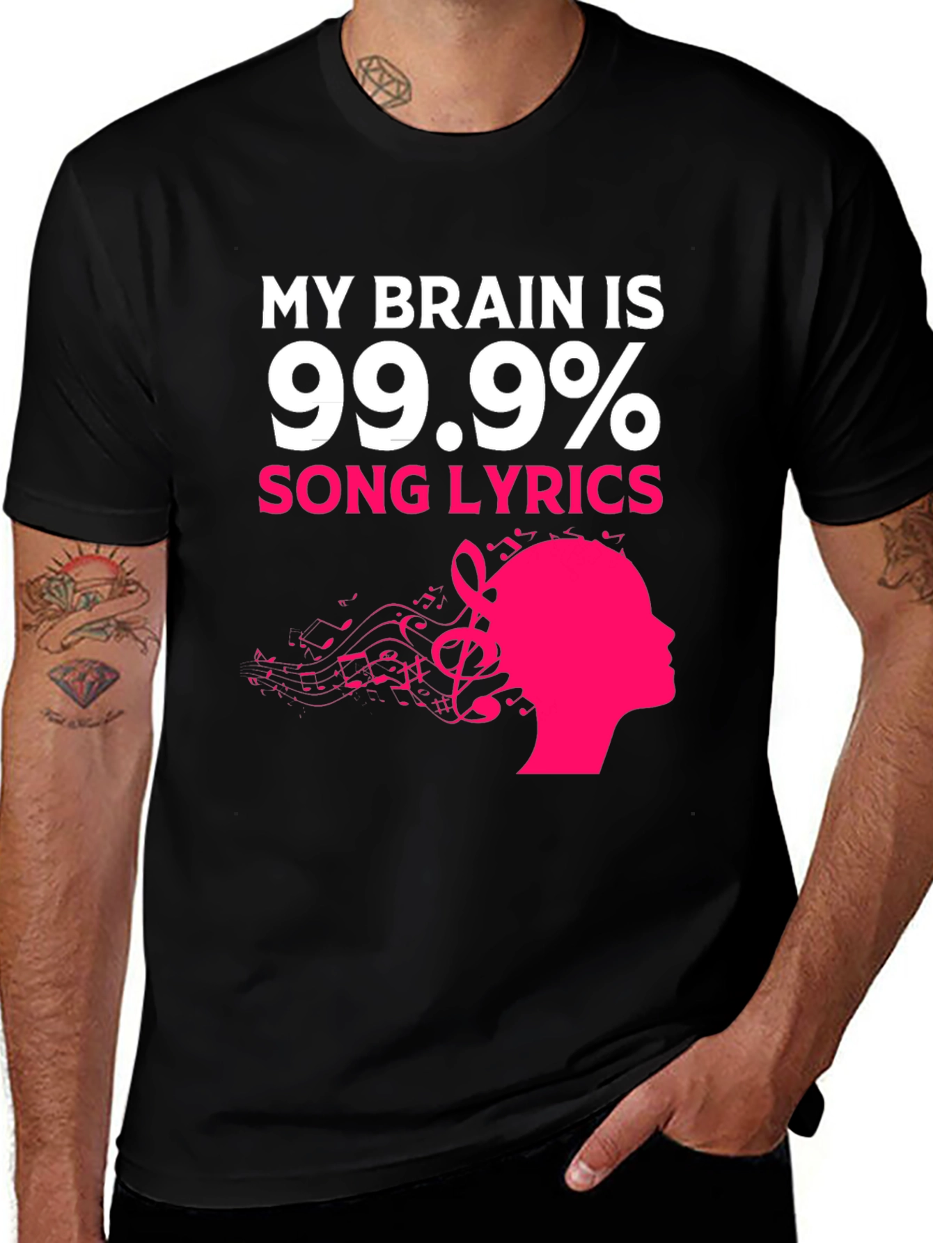 Variant 24 of My Brain Is 99.9% Song Lyrics Graphic Tee