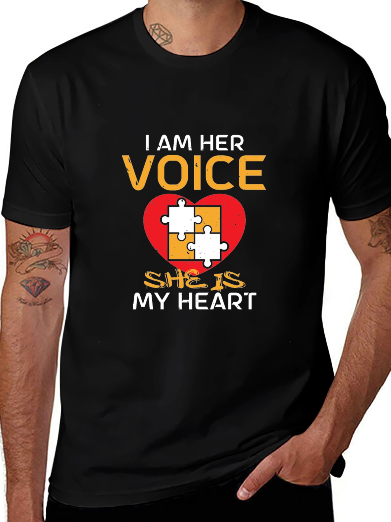 Variant 30 of Autism Awareness T-Shirt: I Am Her Voice